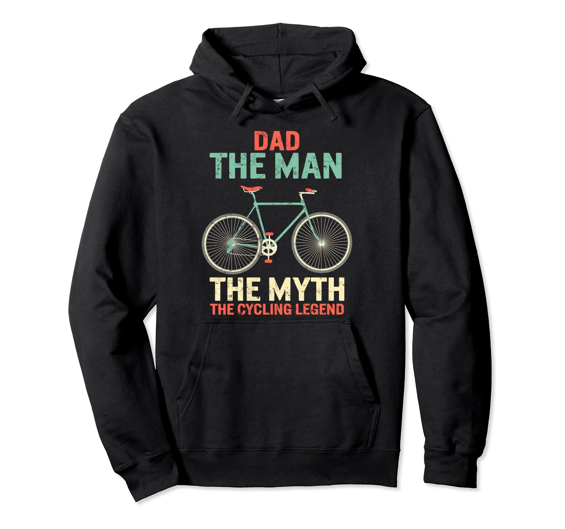 Fathers Day Dad Myth Cycling Legend Hoodie - Fun Novelty Design Men Women - T-Shirt, Sweatshirt, Hoodie