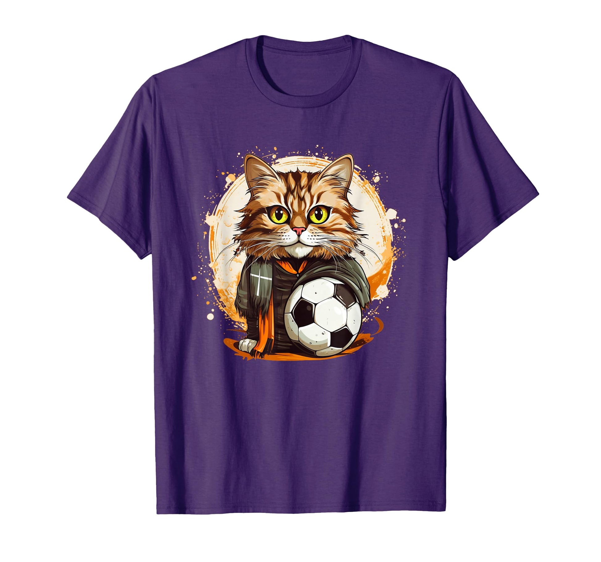 Pretty Soccer Cat Face And Costume T-Shirt - Streetwear Style Men Women - T-Shirt, Sweatshirt, Hoodie
