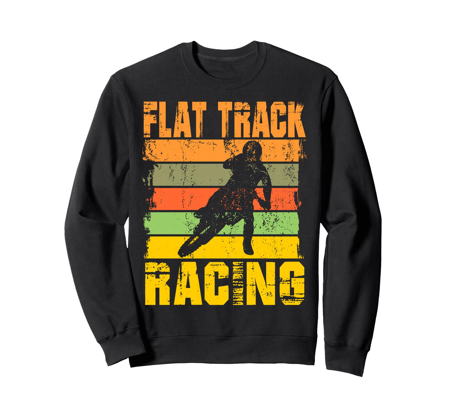 Flat Track Motorcycle Racing Speedway Sweatshirt - Minimalist Print Unisex - T-Shirt, Sweatshirt, Hoodie