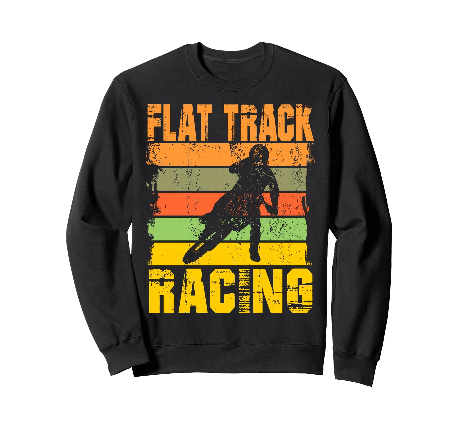 Flat Track Motorcycle Racing Speedway Sweatshirt - Minimalist Print Unisex - T-Shirt, Sweatshirt, Hoodie