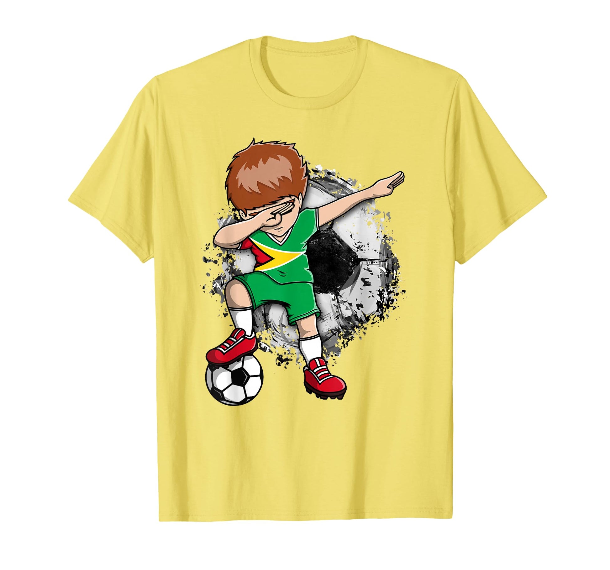 Dabbing Soccer Guyana Jersey Guyanese T-Shirt - Novelty Apparel Men Women - T-Shirt, Sweatshirt, Hoodie