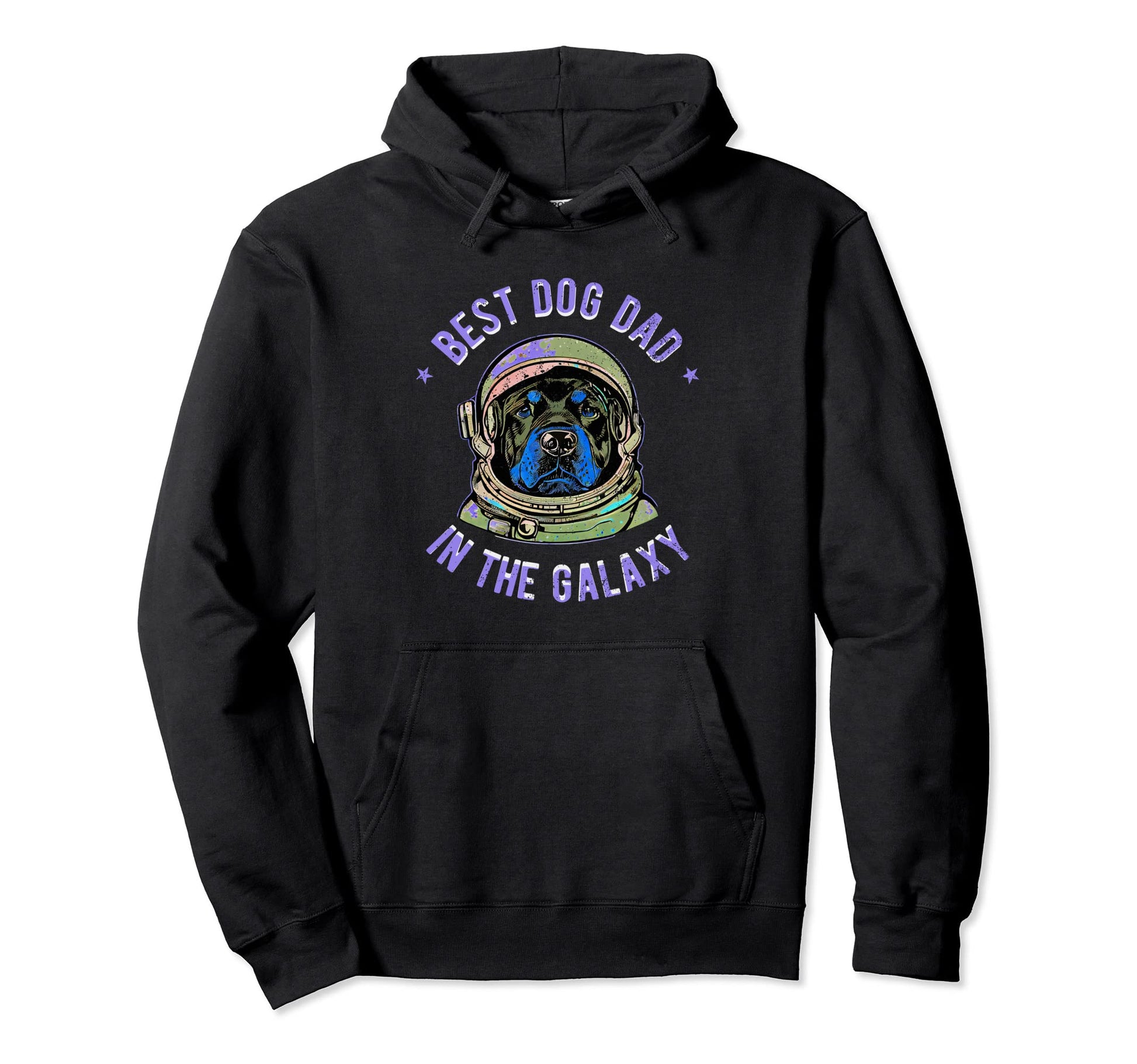 Best Rottweiler Dog Dad Galaxy Hoodie - Custom Art Print for Adults - T-Shirt, Sweatshirt, Hoodie