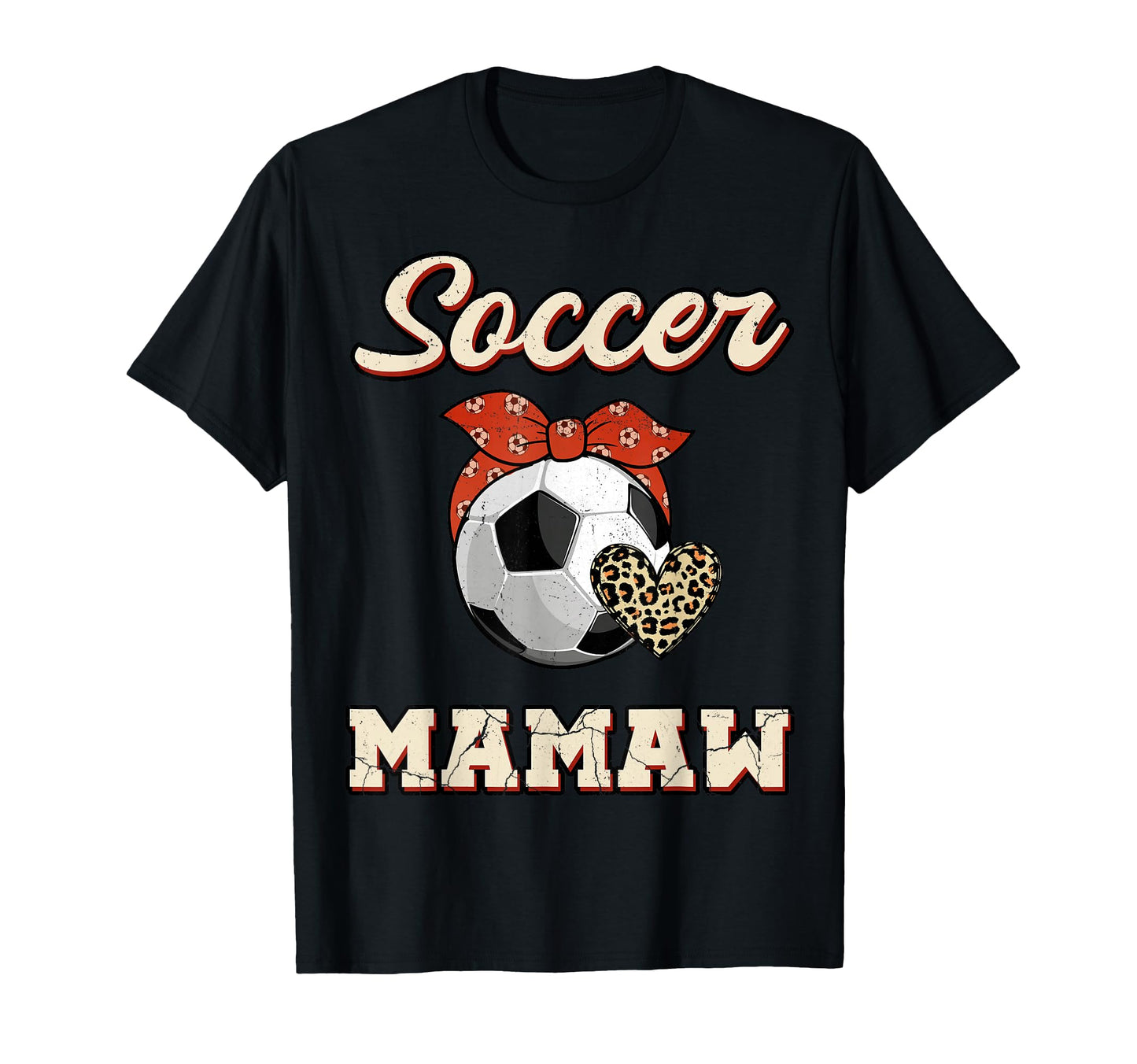 Soccer Mamaw Bandana Leopard T-Shirt - Casual Everyday Wear Men Women - T-Shirt, Sweatshirt, Hoodie