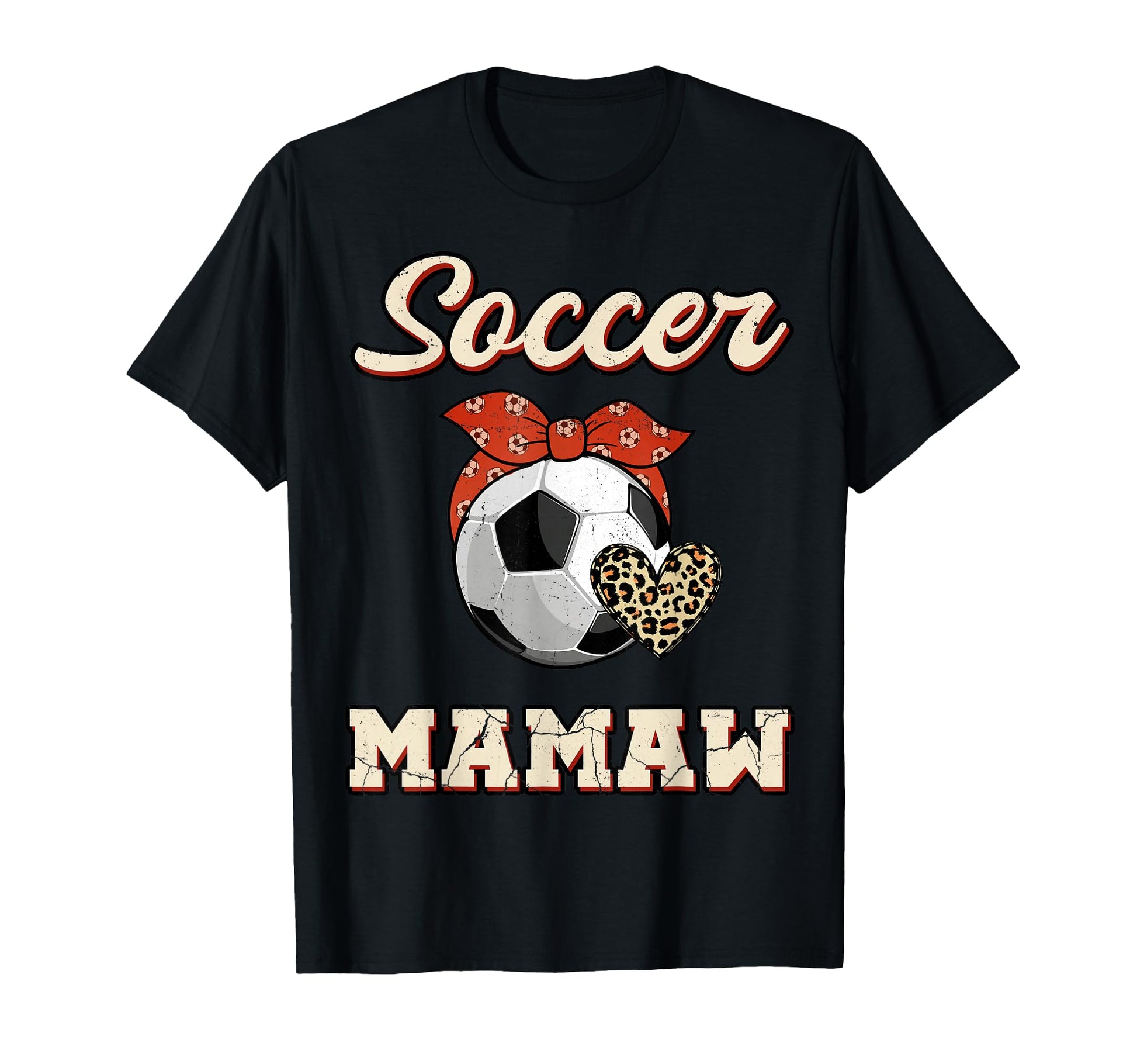 Soccer Mamaw Bandana Leopard T-Shirt - Casual Everyday Wear Men Women - T-Shirt, Sweatshirt, Hoodie