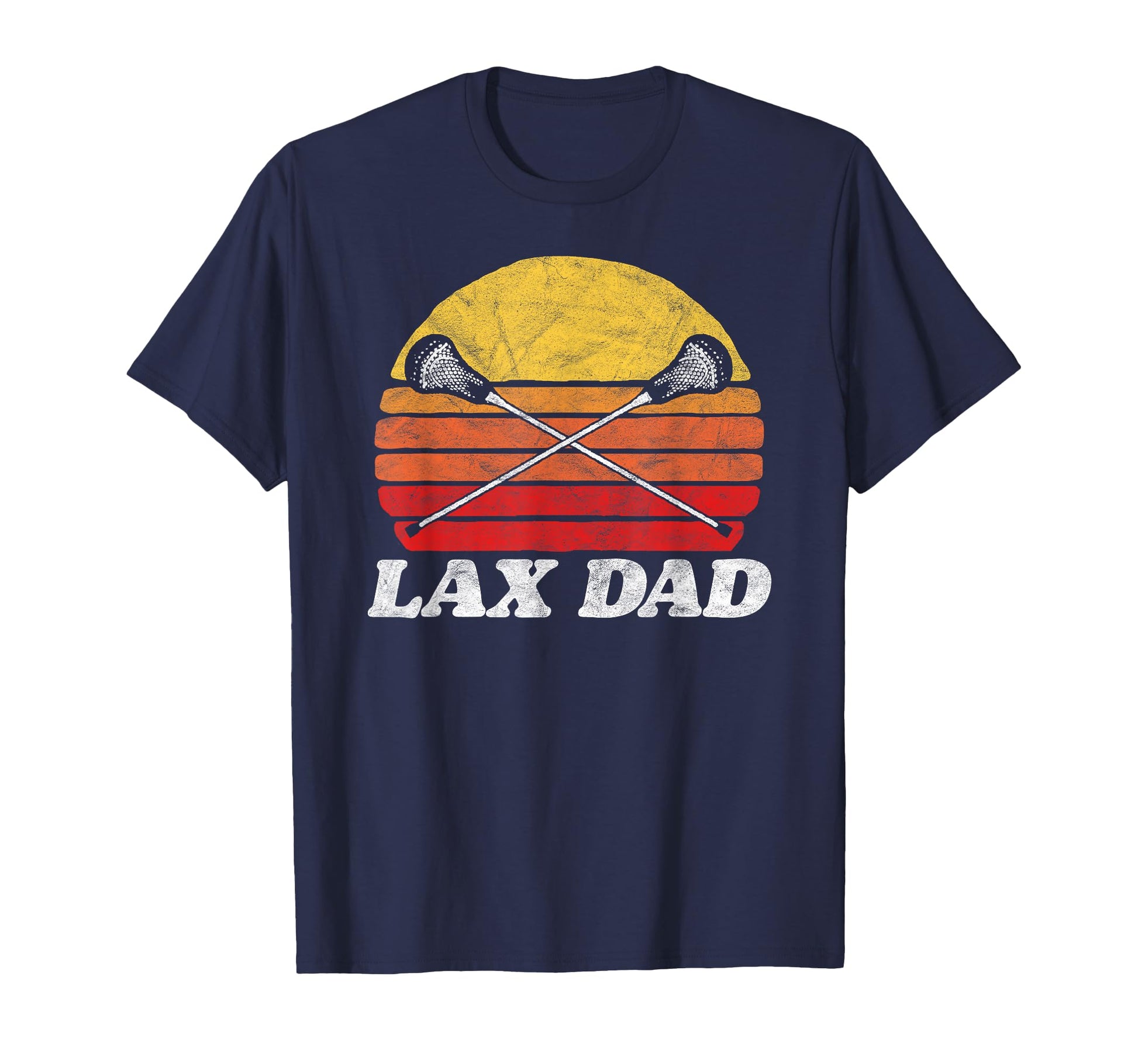 Lax Dad X Crossed Lacrosse Sticks 80S T-Shirt - Fun Novelty Design Unisex - T-Shirt, Sweatshirt, Hoodie