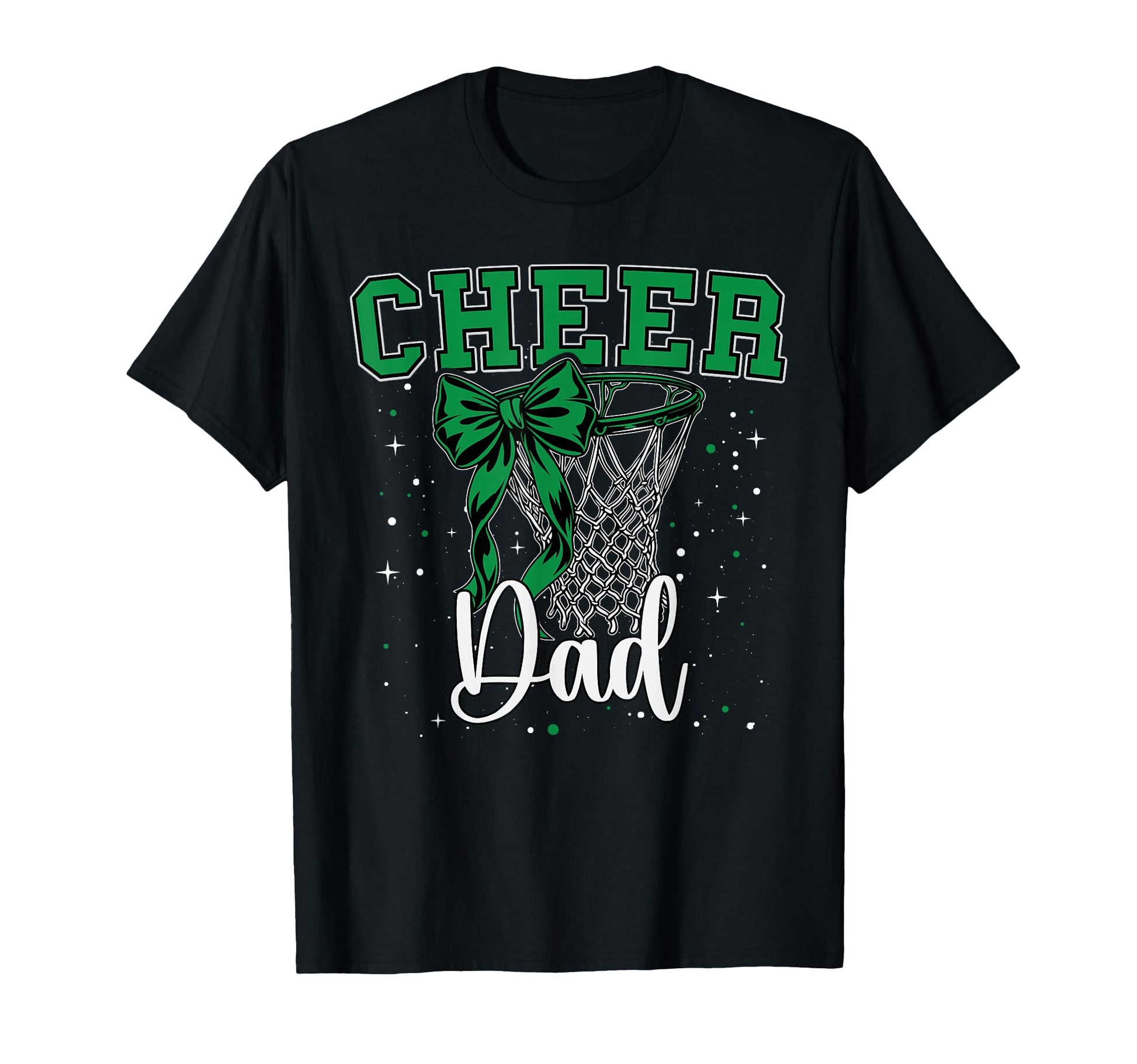 Cheer Dad Papa Bow Sport Basketball T-Shirt - Unique Graphic Men Women - T-Shirt, Sweatshirt, Hoodie