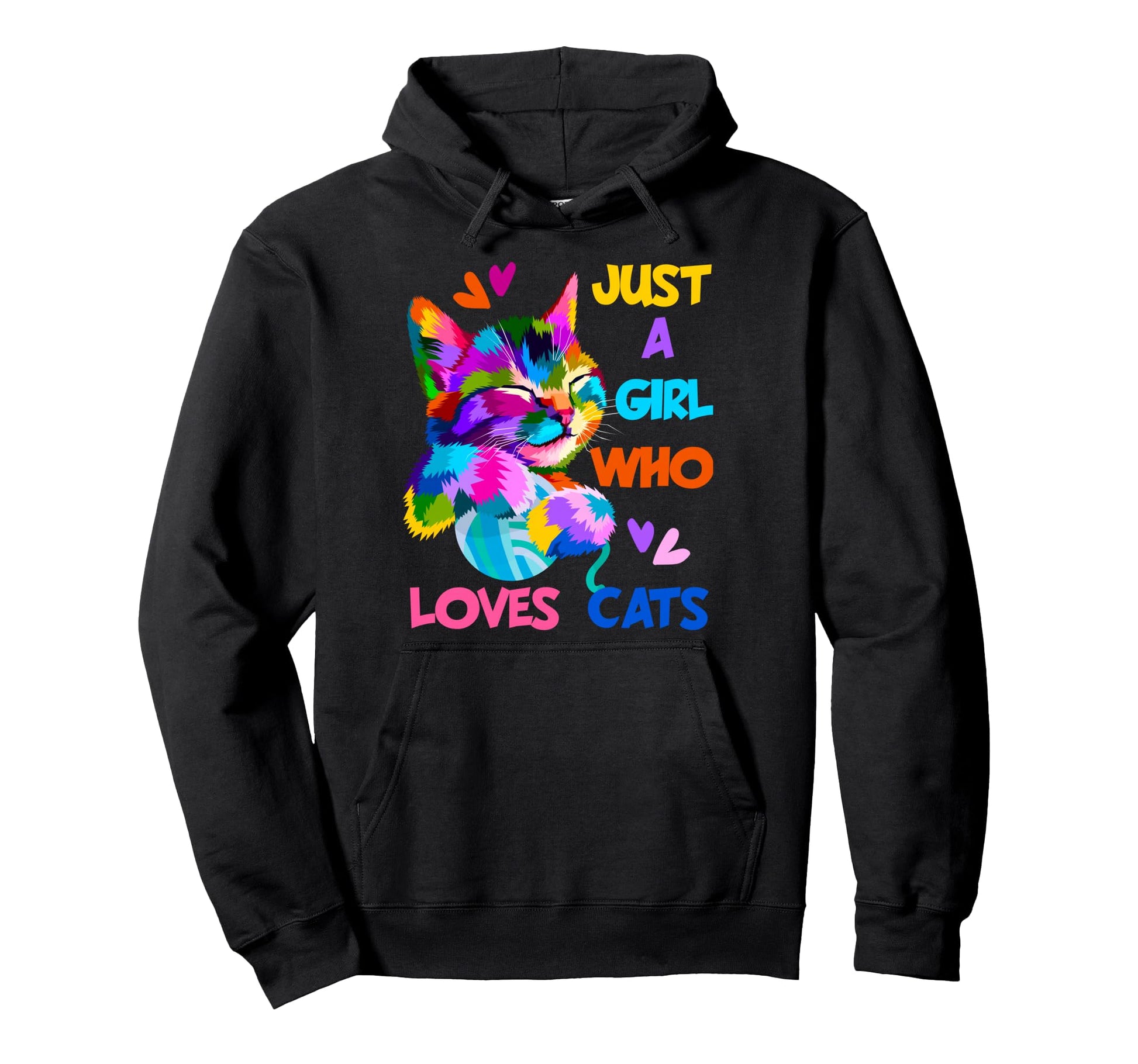 Just Who Loves Cats Funny Kitten Lover Hoodie - Custom Art Print Men Women - T-Shirt, Sweatshirt, Hoodie