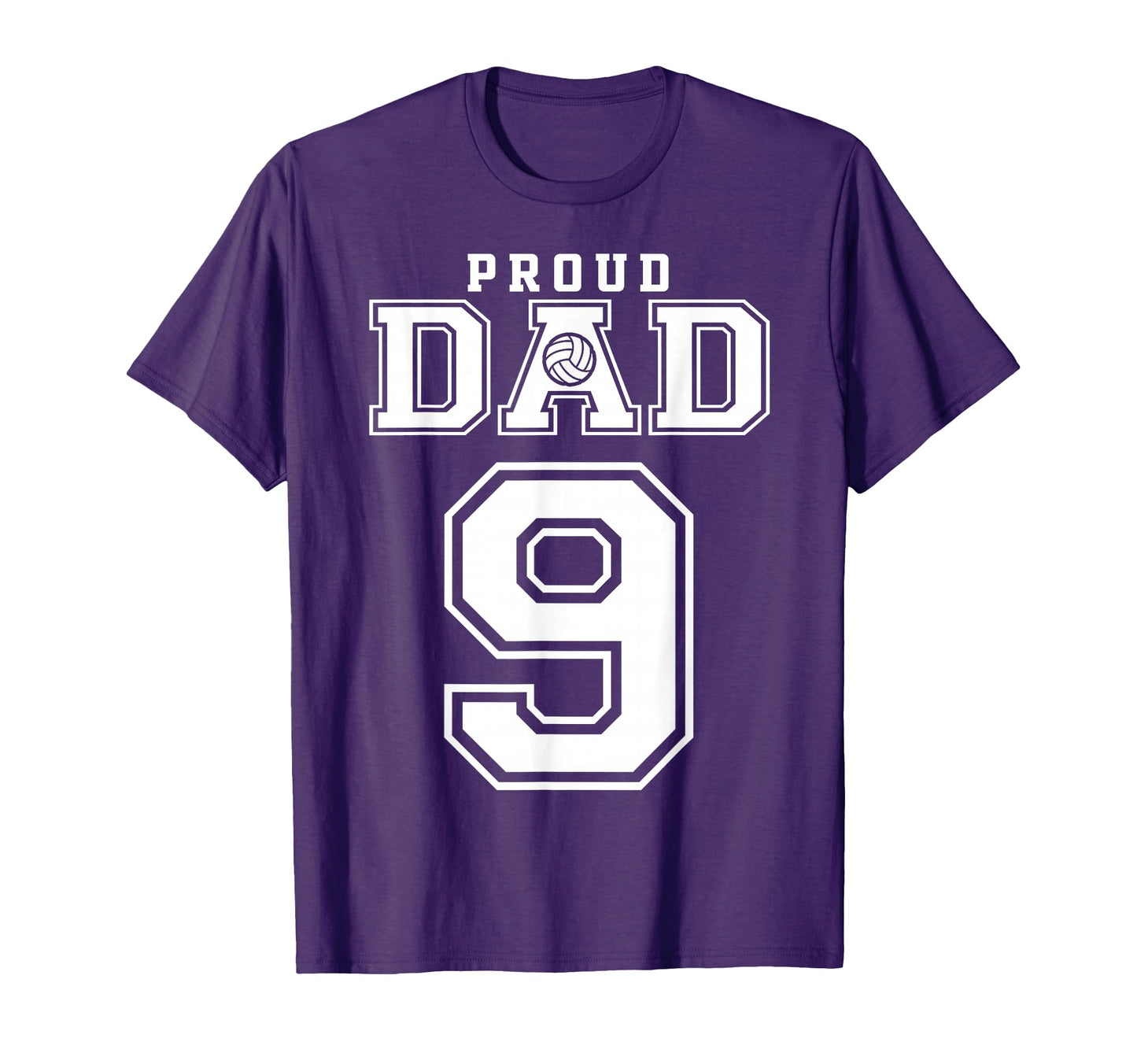 Custom Proud Volleyball Dad Number 9 T-Shirt - Streetwear Style for Adults - T-Shirt, Sweatshirt, Hoodie