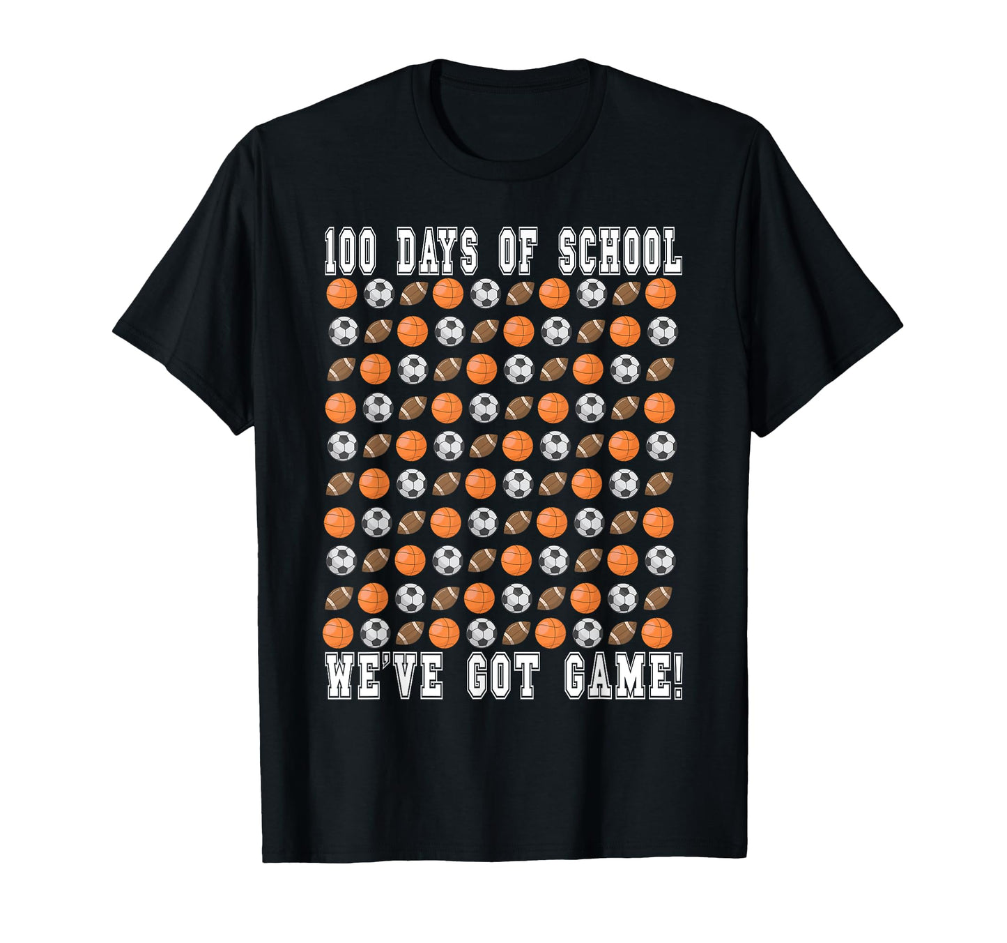 100 Days School Basketball Football T-Shirt - Graphic Print Men Women - T-Shirt, Sweatshirt, Hoodie