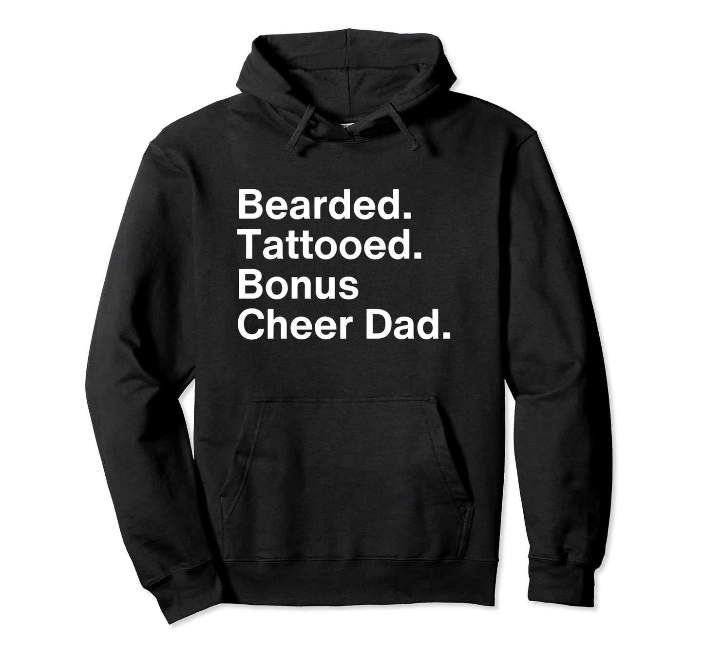 Cheer Dad Cheerleading Bearded And Hoodie - Minimalist Print for Adults - T-Shirt, Sweatshirt, Hoodie