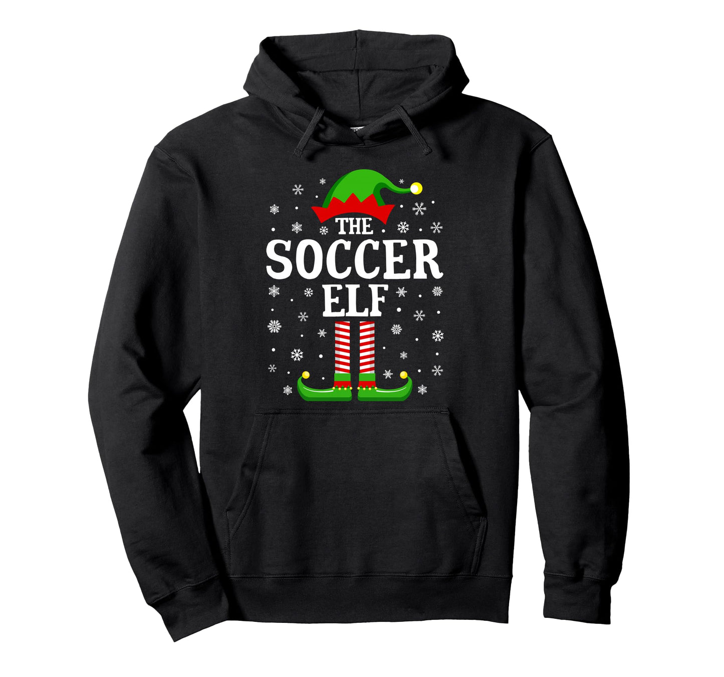 Soccer Elf Funny Family Matching Hoodie - Unique Graphic Unisex - T-Shirt, Sweatshirt, Hoodie