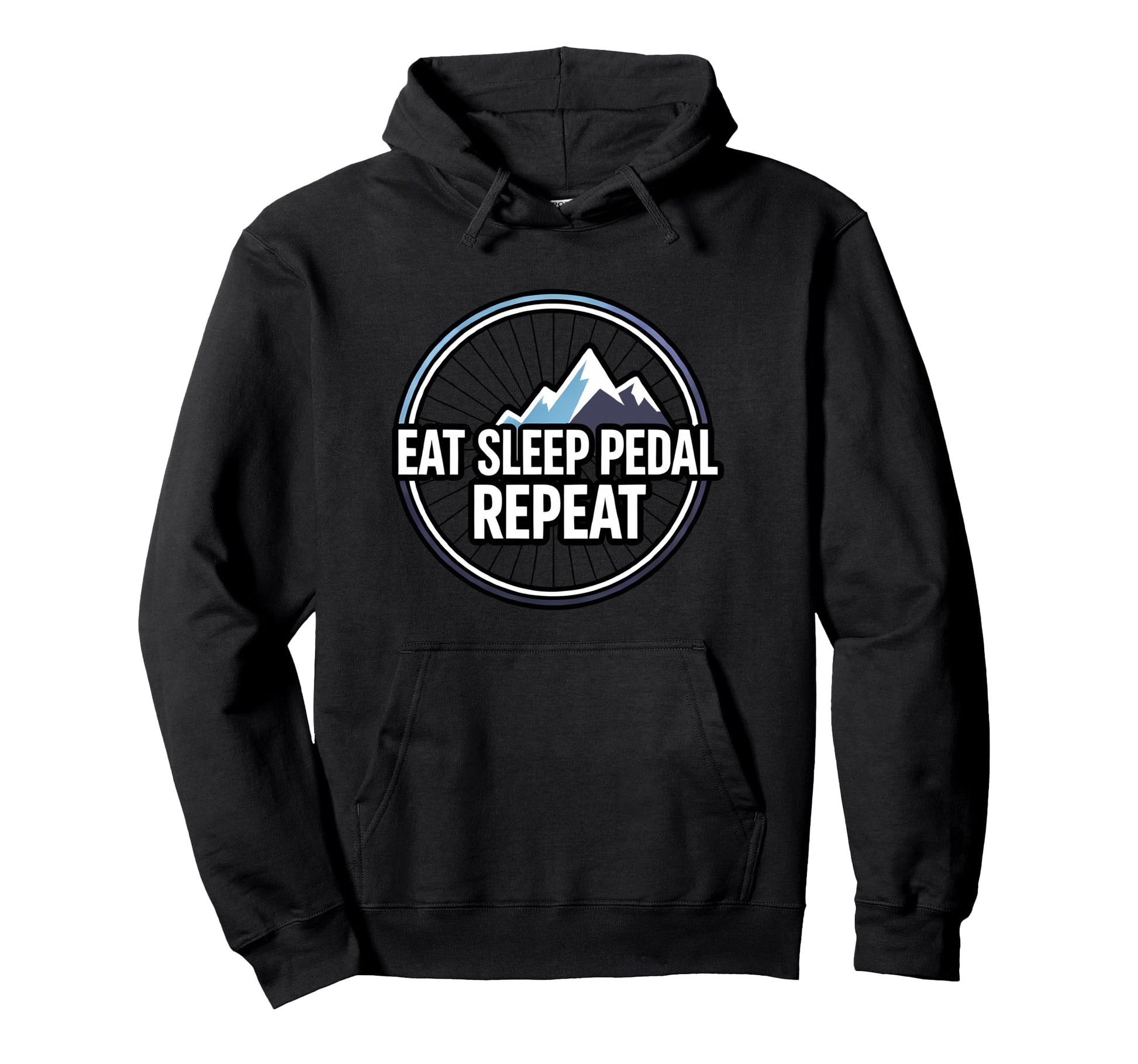Mountain Biking Cyclist Eat Sleep Hoodie - Casual Everyday Wear Men Women - T-Shirt, Sweatshirt, Hoodie