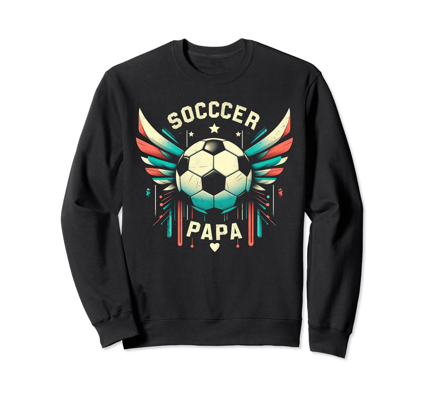 Soccer Papa Family Matching Dad Sweatshirt - Custom Art Print Unisex - T-Shirt, Sweatshirt, Hoodie