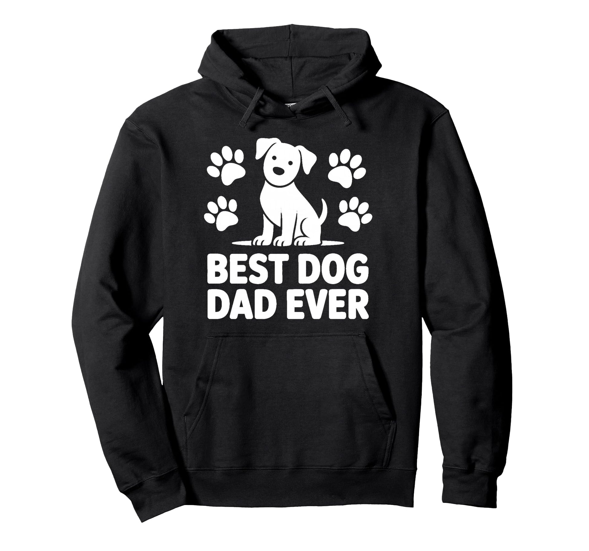Best Dog Dad Ever Paw Lover Father Puppy Hoodie - Graphic Print for Adults - T-Shirt, Sweatshirt, Hoodie
