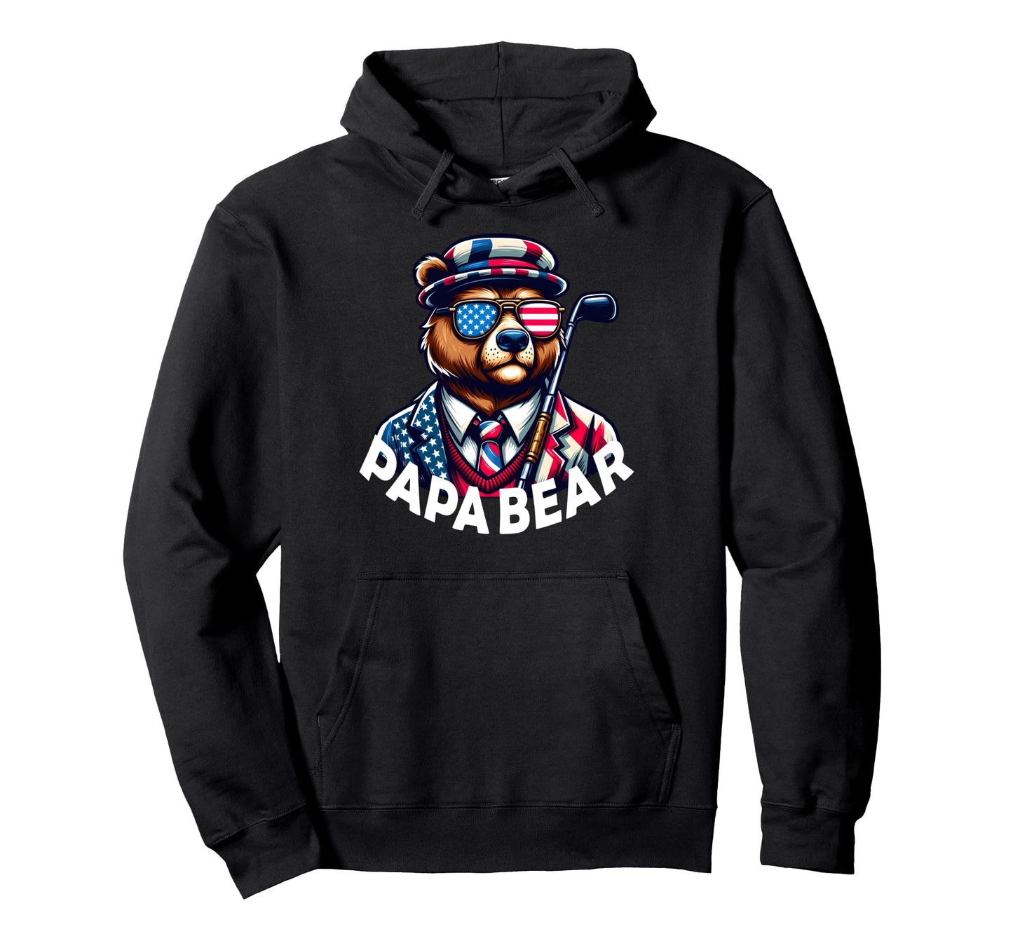 Papa Bear Gifts Funny Birthday Fun Hoodie - Custom Art Print Men Women - T-Shirt, Sweatshirt, Hoodie