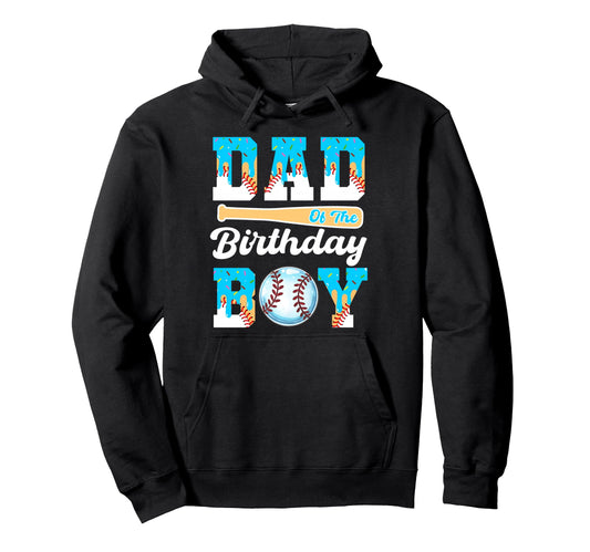Baseball Ice Cream Drip Dad Birthday Hoodie - Fun Novelty Design Unisex - T-Shirt, Sweatshirt, Hoodie