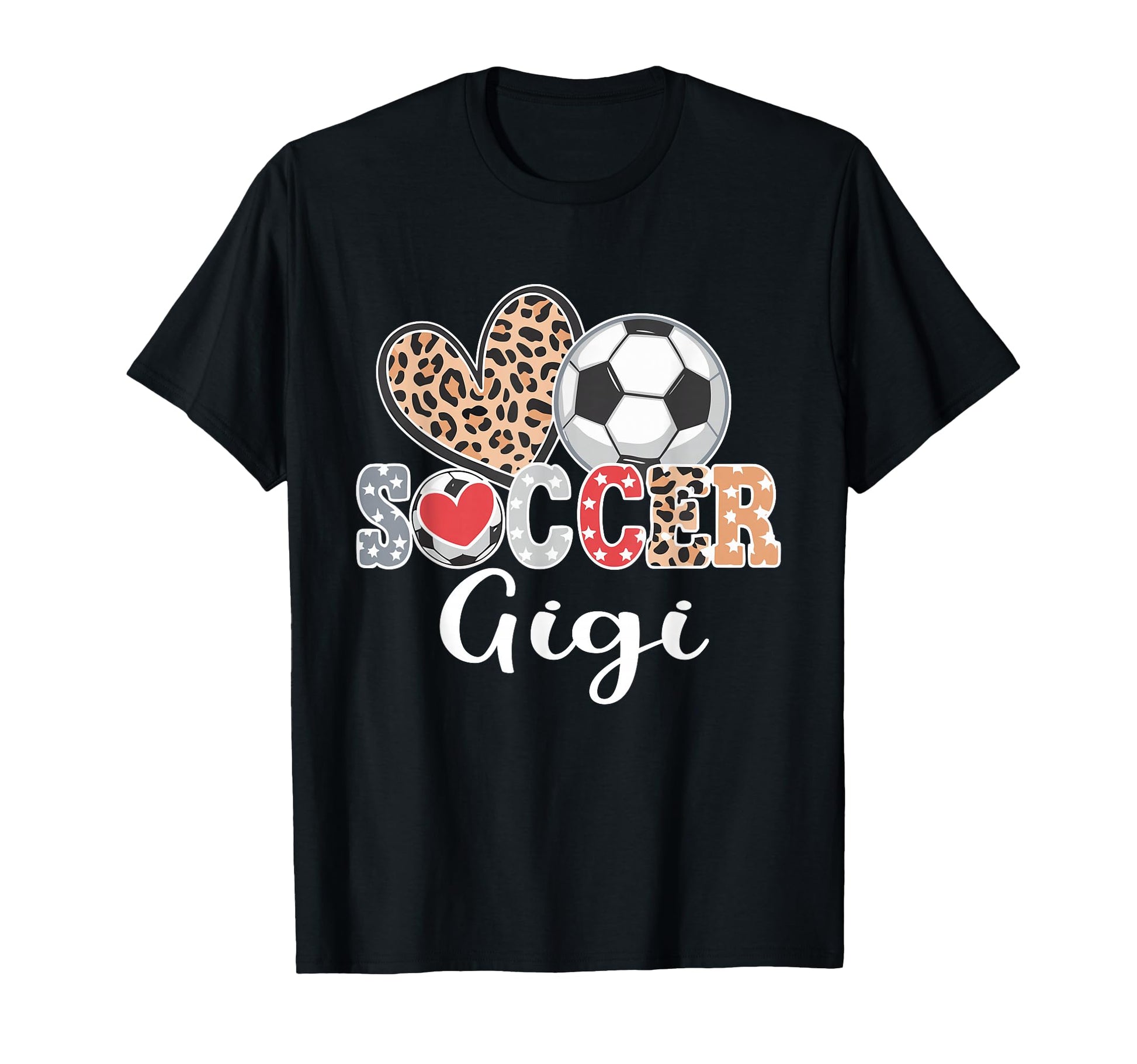 Soccer Gigi Leopard Heart T-Shirt - Custom Art Print for Adults - T-Shirt, Sweatshirt, Hoodie