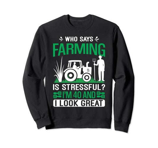 40 Years Farmer Great Gift Farmer Sweatshirt - Aesthetic Graphic Unisex - T-Shirt, Sweatshirt, Hoodie