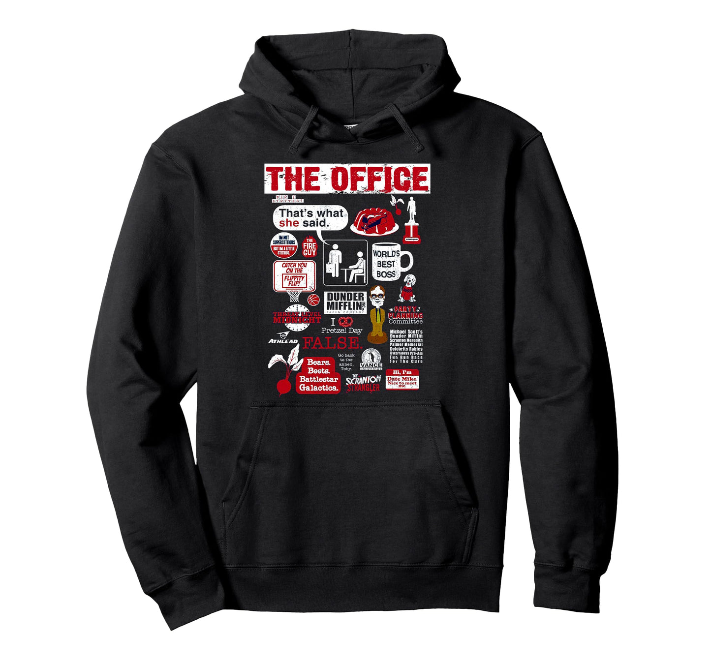 Office Mash Up Funny Hoodie - Fun Novelty Design for Adults - T-Shirt, Sweatshirt, Hoodie