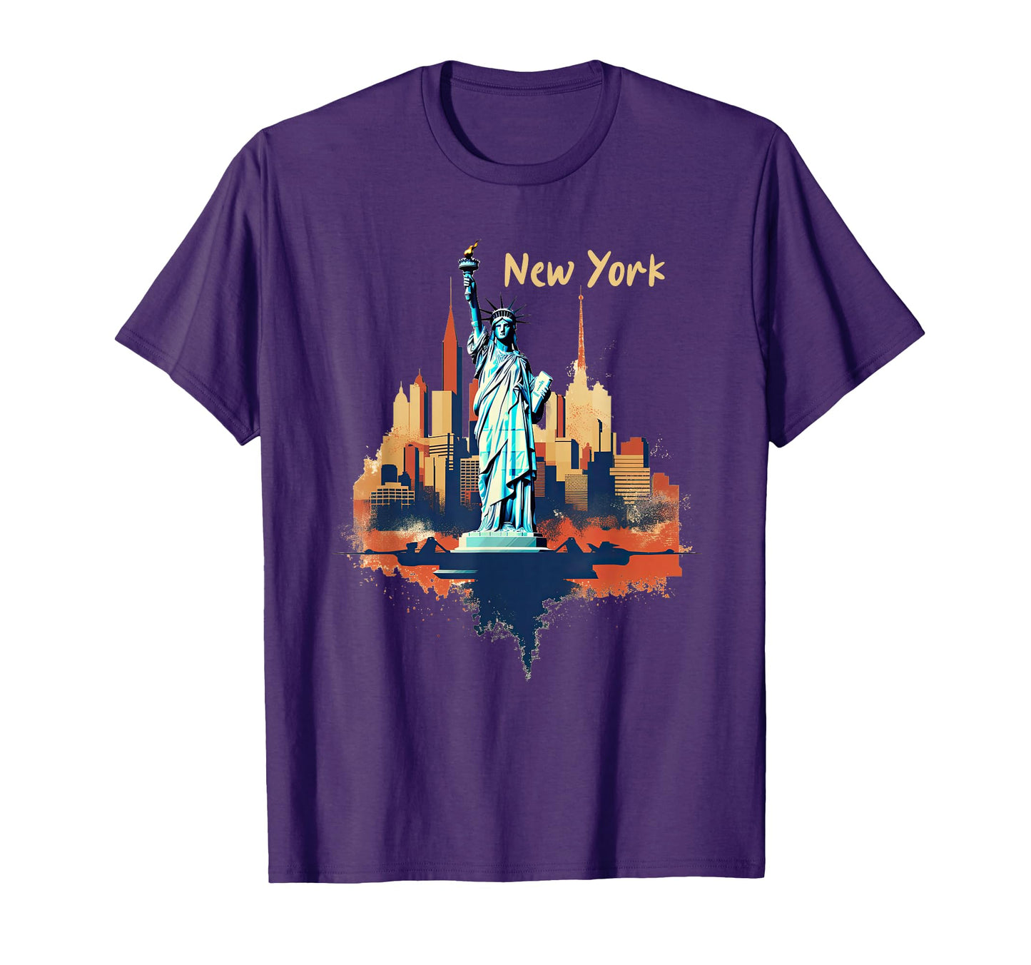 New York City Downtown Skyline T-Shirt - Aesthetic Graphic for Adults - T-Shirt, Sweatshirt, Hoodie