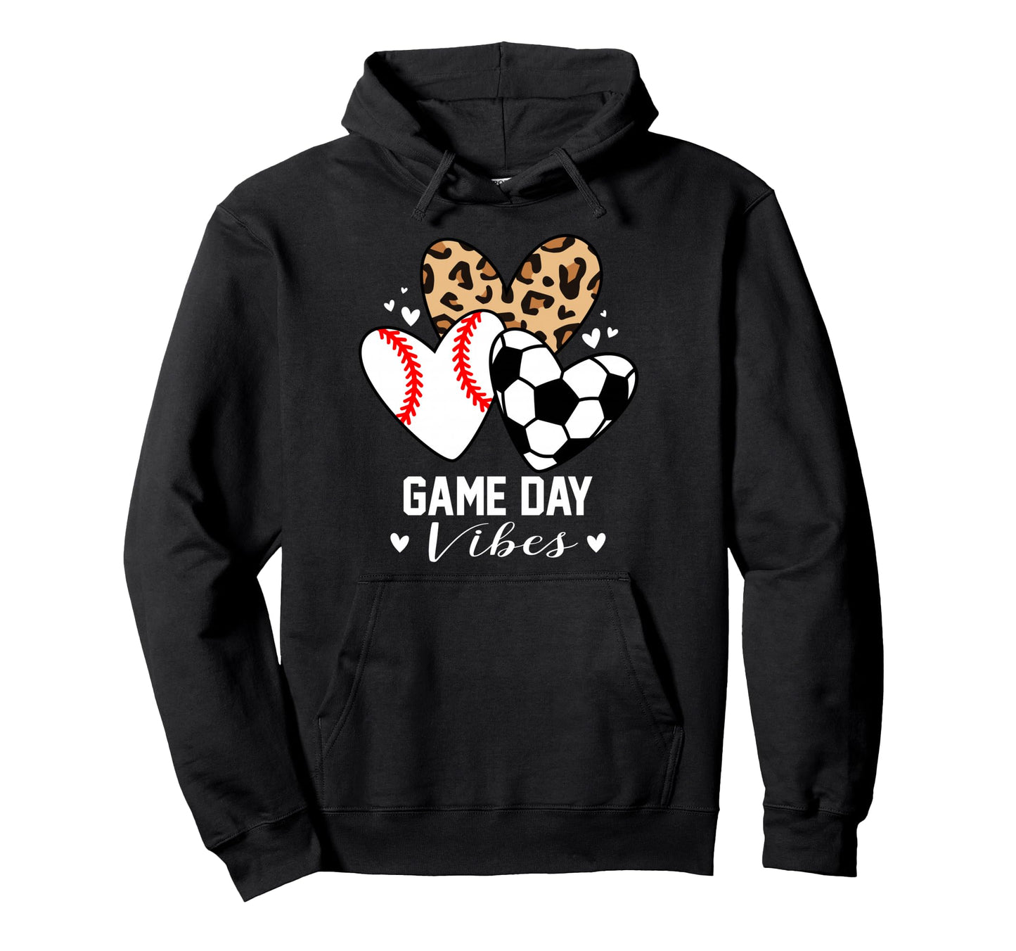 Game Day Vibes Funny Soccer Baseball Hoodie - Casual Everyday Wear Unisex - T-Shirt, Sweatshirt, Hoodie