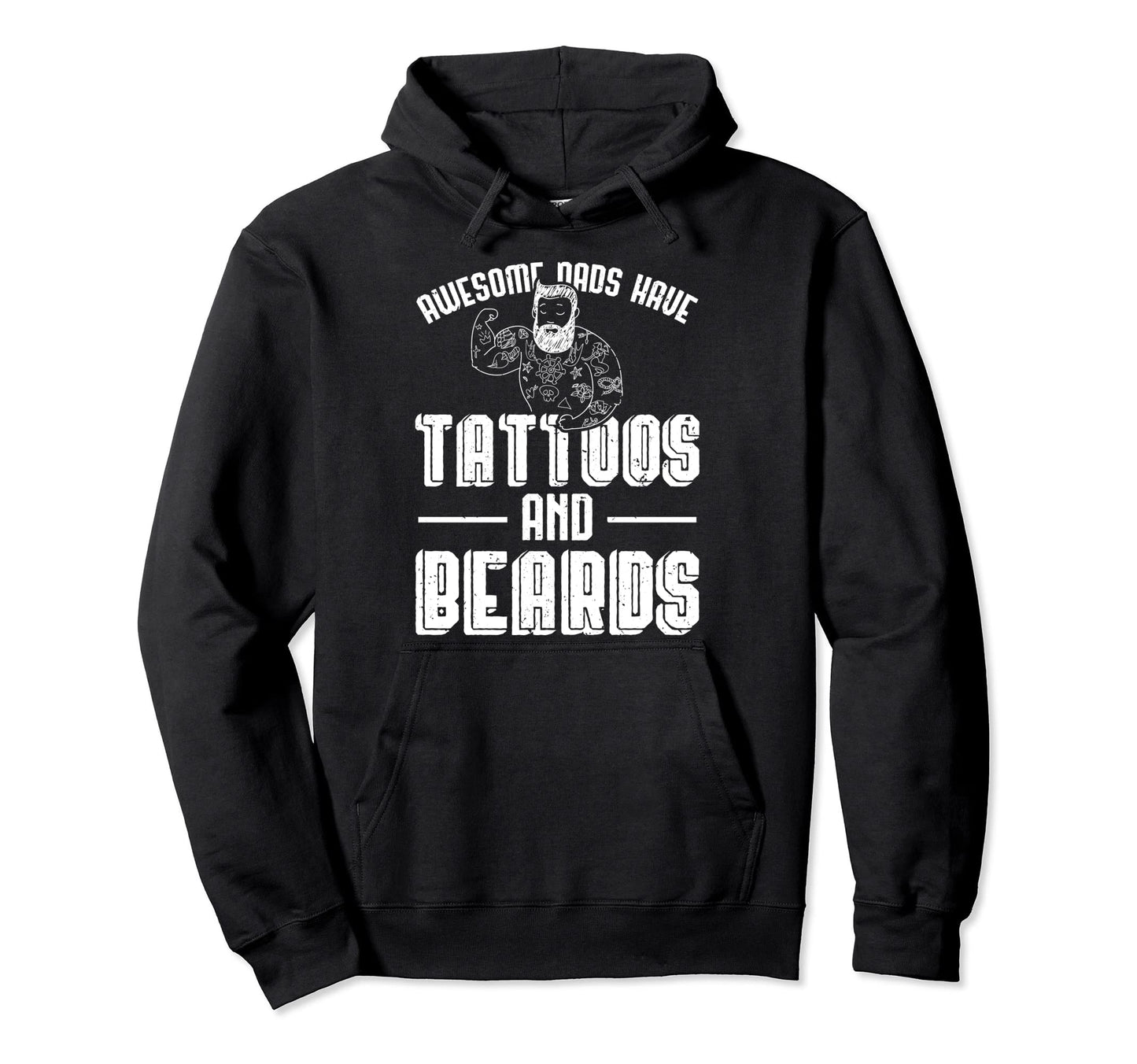 Funny Awesome Dads Have Beard And Hoodie - Aesthetic Graphic Unisex - T-Shirt, Sweatshirt, Hoodie