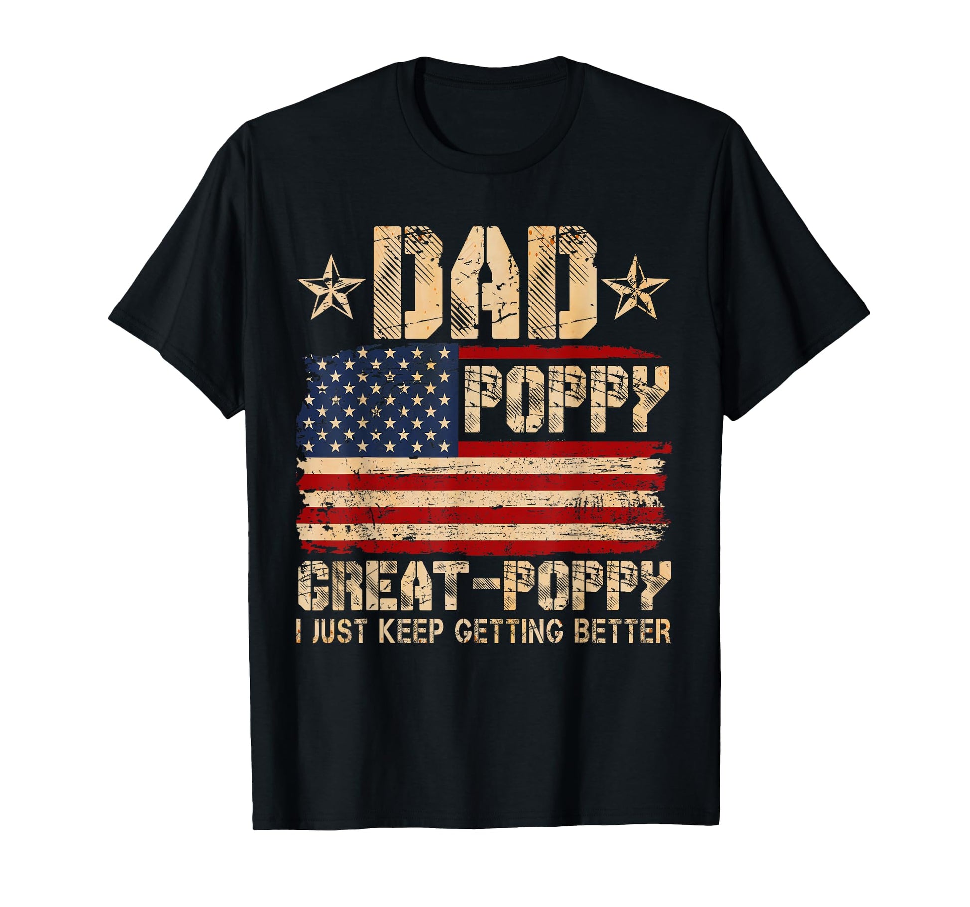 Usa Flag Dad Poppy Great Poppy I T-Shirt - Aesthetic Graphic Men Women - T-Shirt, Sweatshirt, Hoodie
