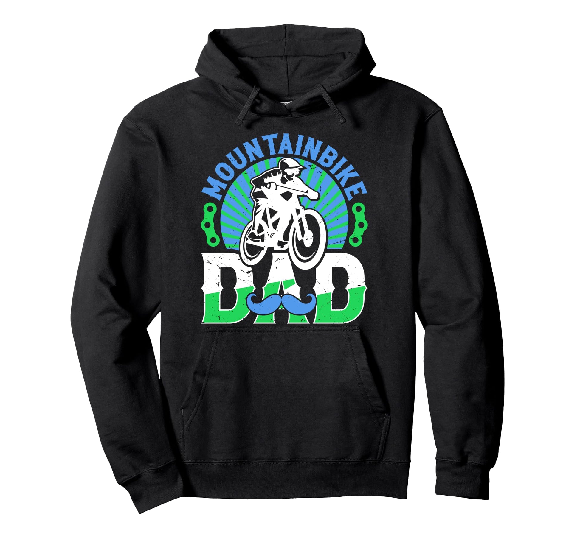 Mountain Bike Dad Mountain Biking Hoodie - Custom Art Print Men Women - T-Shirt, Sweatshirt, Hoodie