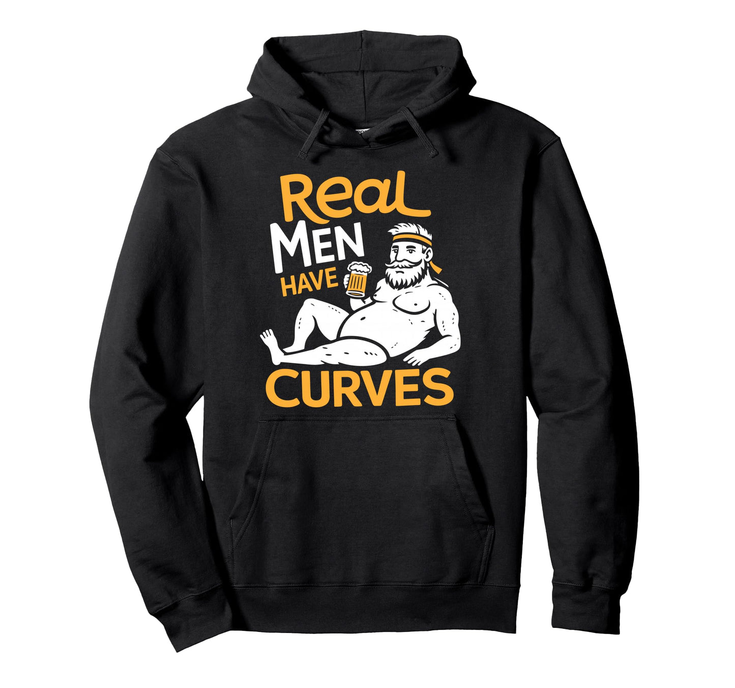 Real Have Curves Funny Beer Lover Dad Hoodie - Trendy Graphic for Adults - T-Shirt, Sweatshirt, Hoodie