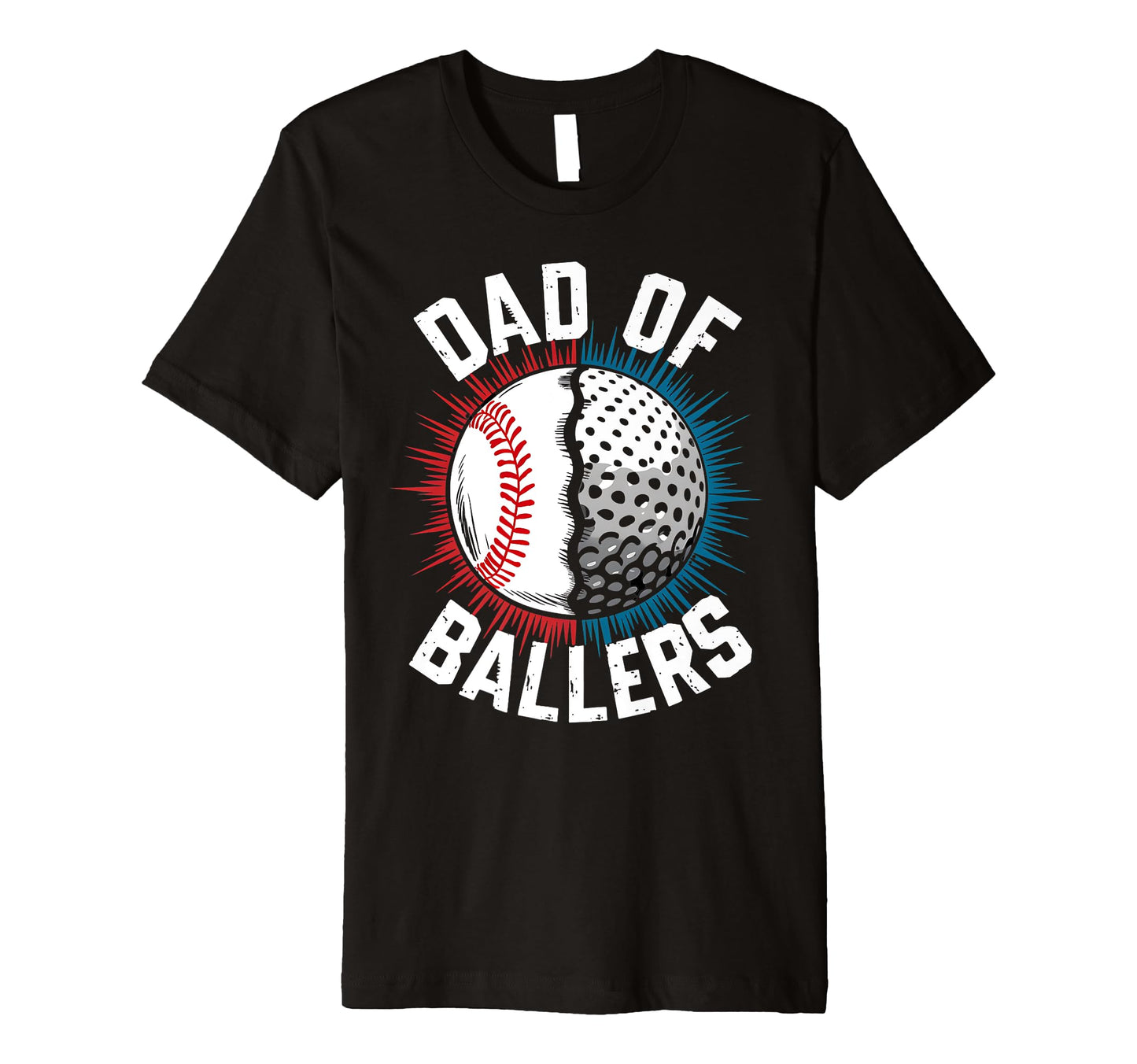 Dad Ballers Baseball And Golf Sports T-Shirt - Unique Graphic for Adults - T-Shirt, Sweatshirt, Hoodie