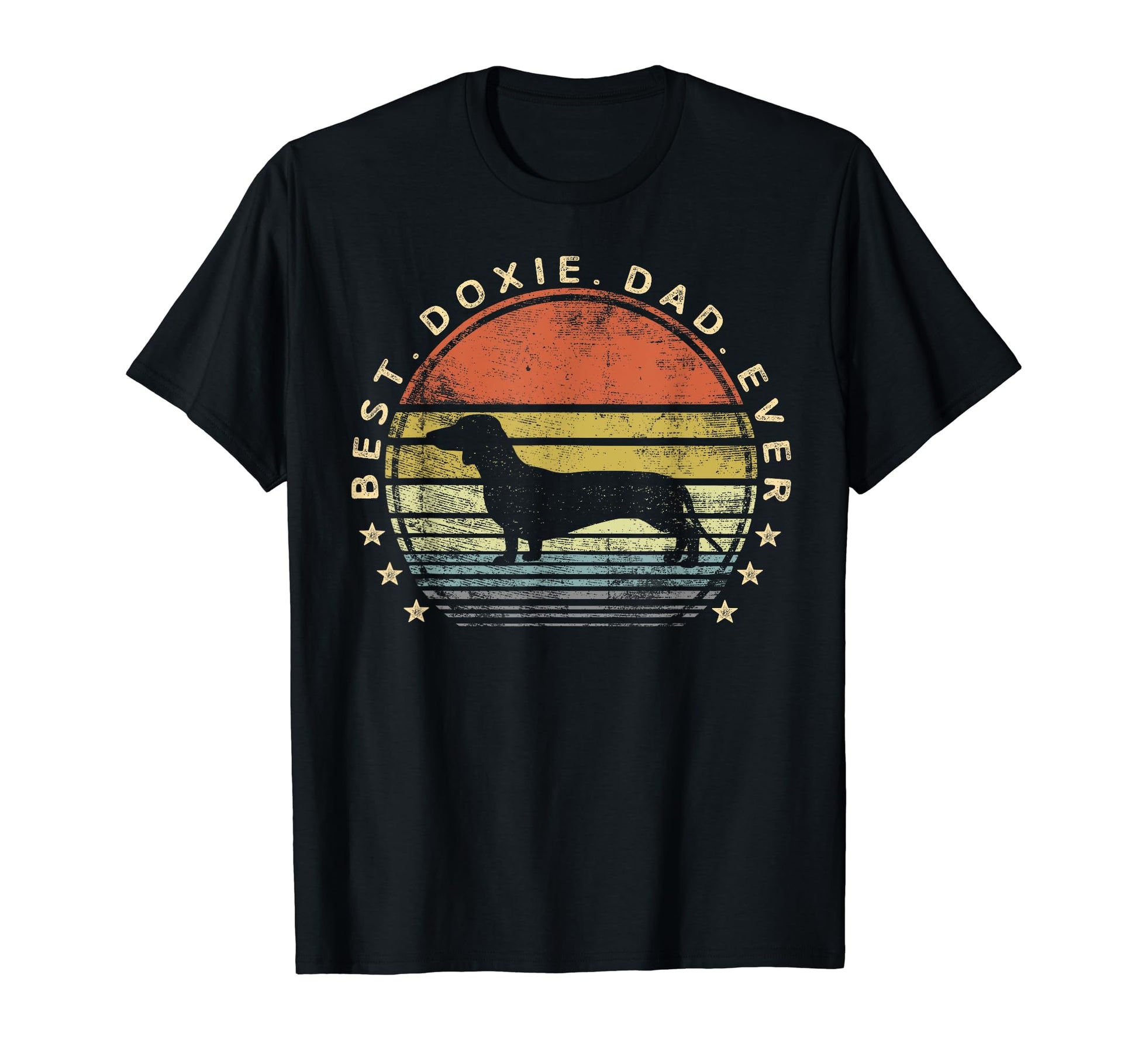 Best Doxie Dad Ever Dachshund Dog T-Shirt - Custom Art Print Men Women - T-Shirt, Sweatshirt, Hoodie