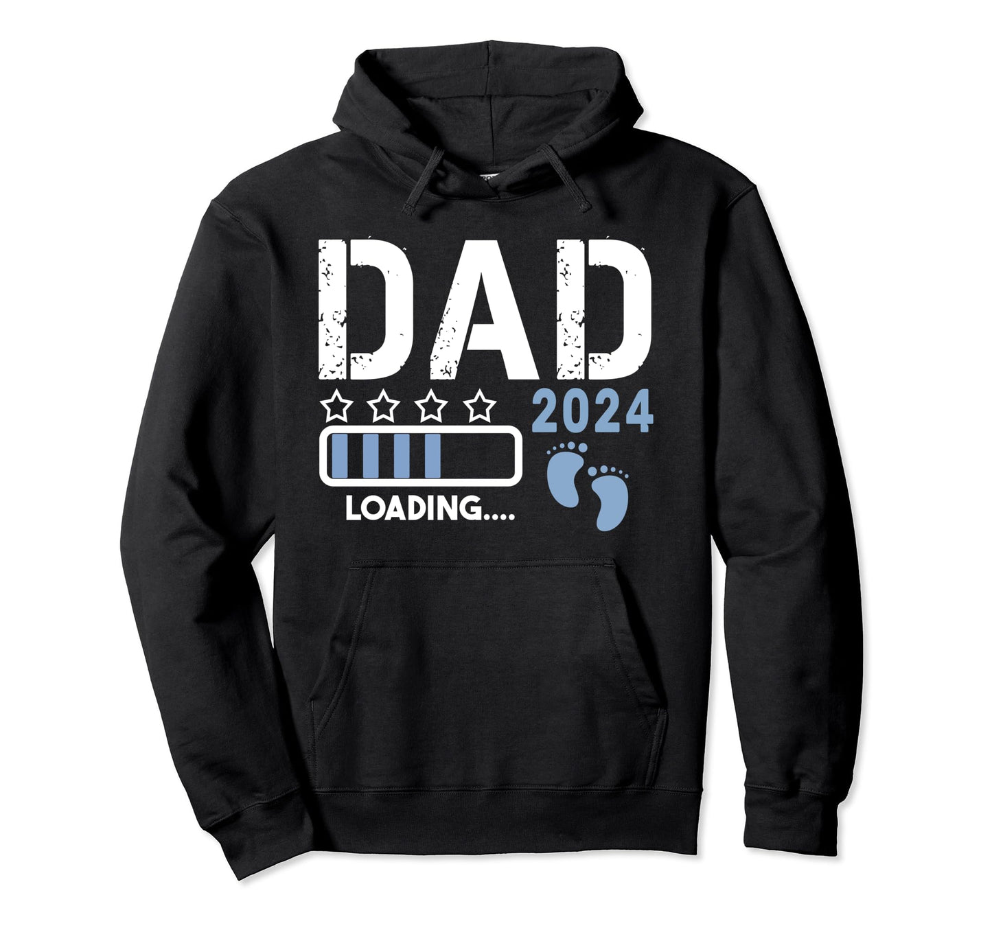Dad 2024 Loading Pregnancy Announcement Hoodie - Streetwear Style Unisex - T-Shirt, Sweatshirt, Hoodie