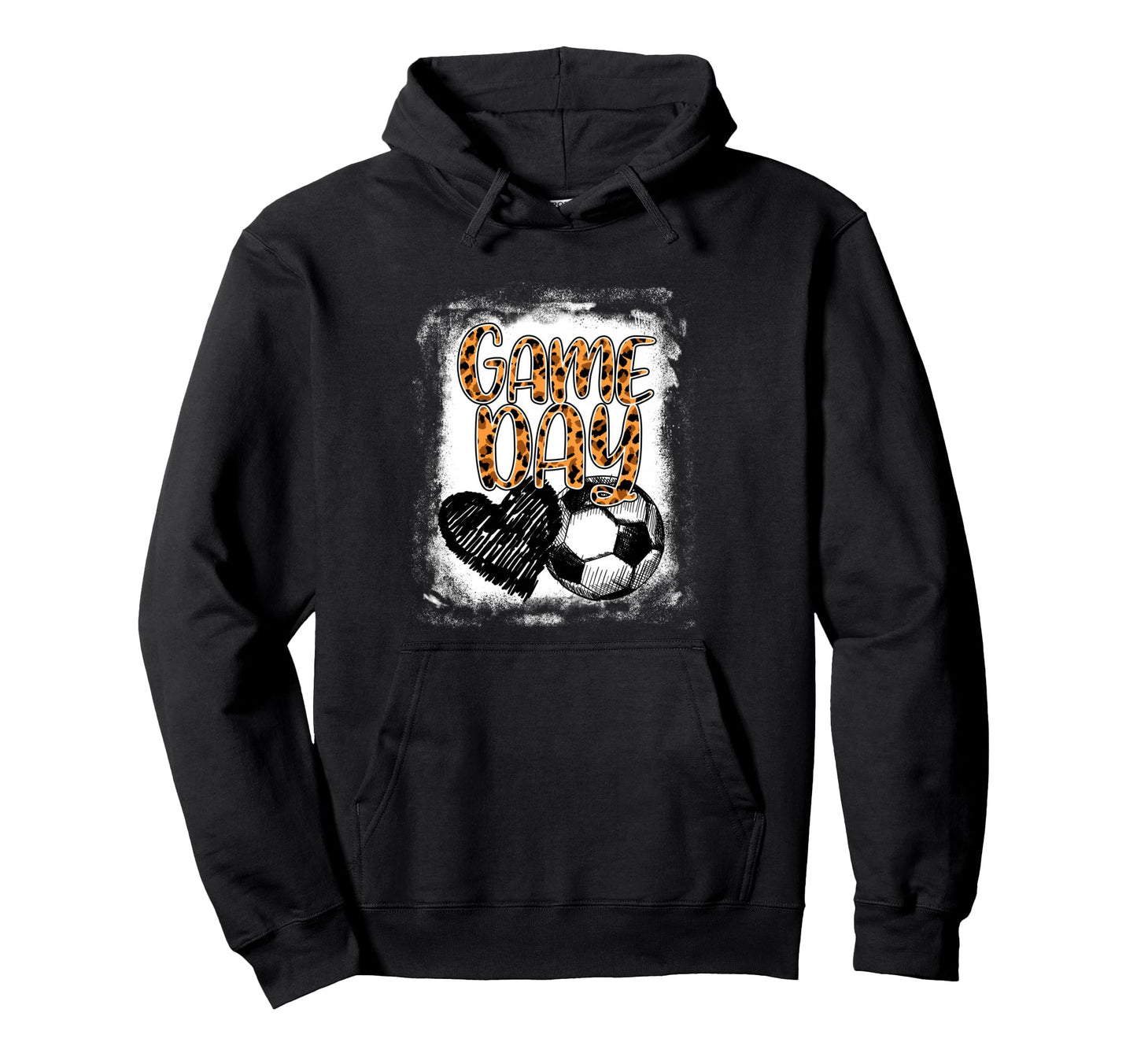 Soccer Game Day Leopard Cheetah Hoodie - Aesthetic Graphic Men Women - T-Shirt, Sweatshirt, Hoodie