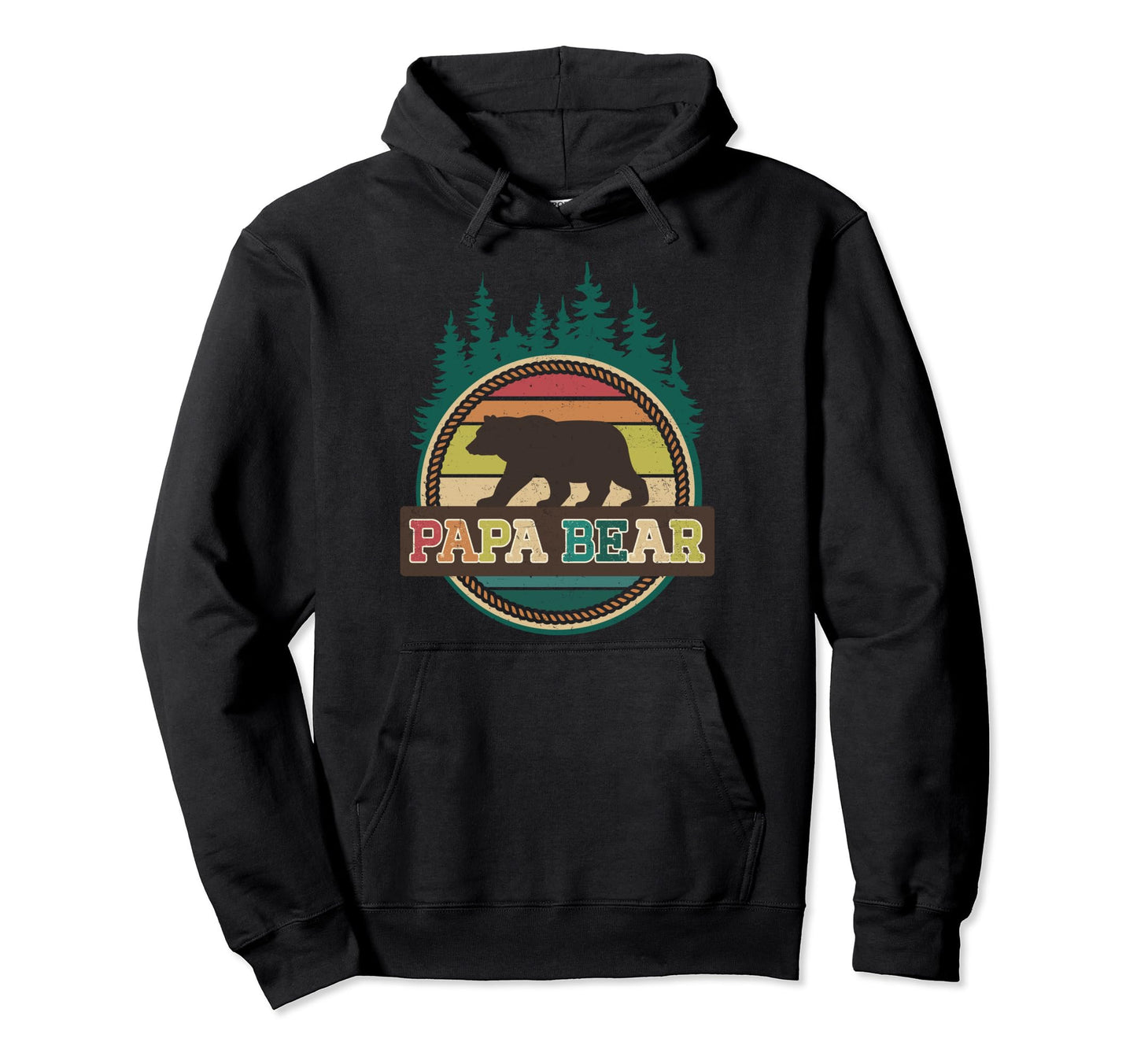 Fathers Day Papa Bear Colorful Novelty Hoodie - Custom Art Print Unisex - T-Shirt, Sweatshirt, Hoodie