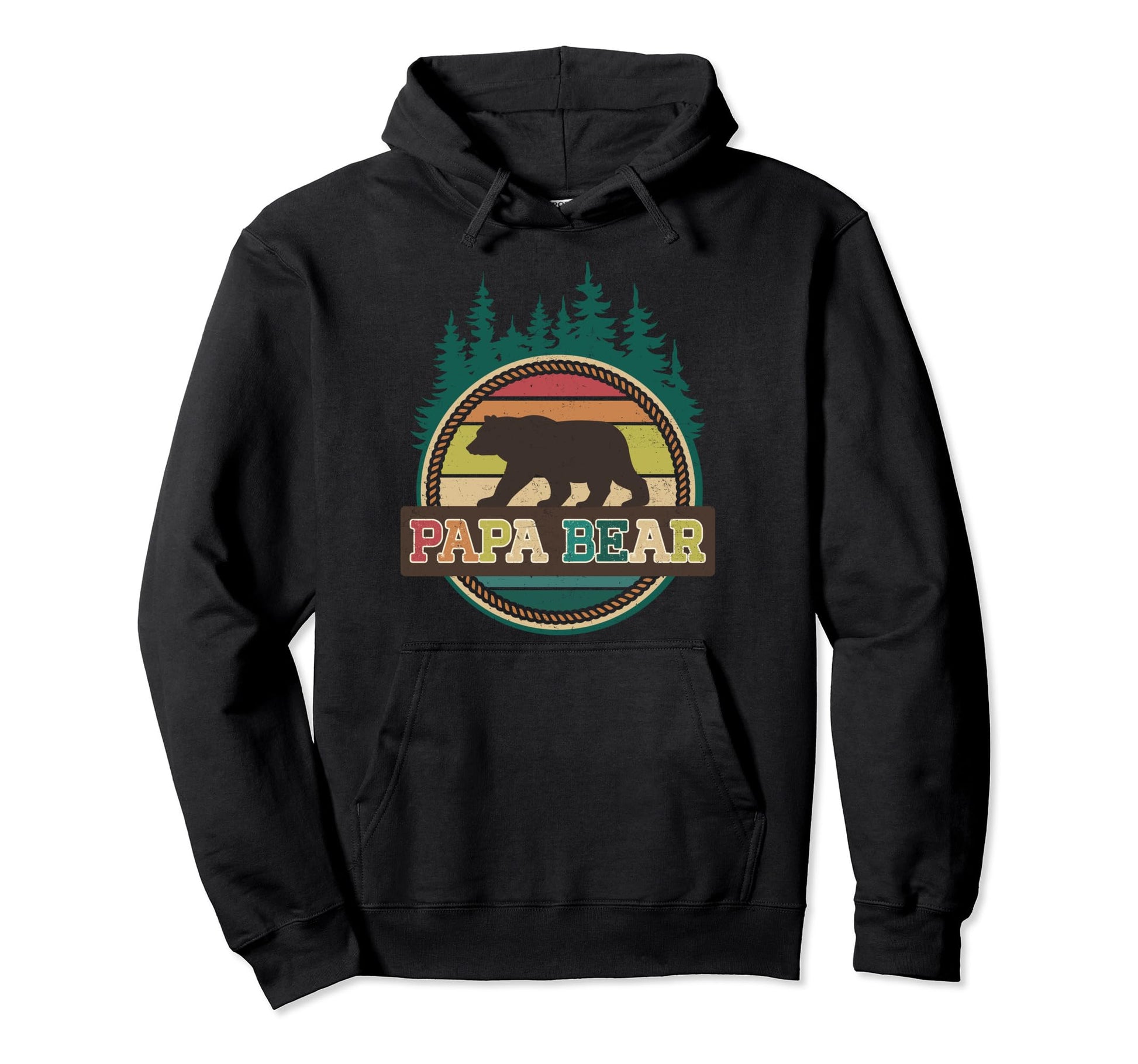 Fathers Day Papa Bear Colorful Novelty Hoodie - Custom Art Print Unisex - T-Shirt, Sweatshirt, Hoodie