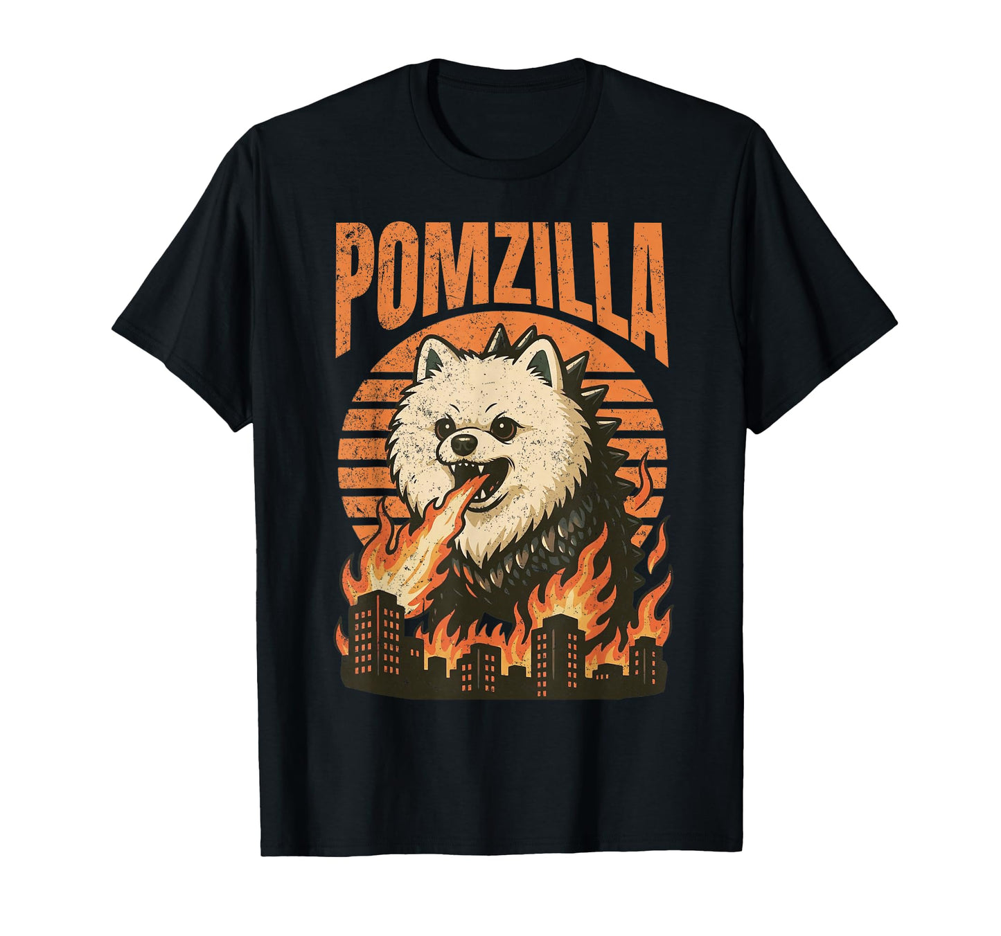 Pomzilla Pomeranian Monster Pom Dog Lover T-Shirt - Graphic Print Unisex - T-Shirt, Sweatshirt, Hoodie