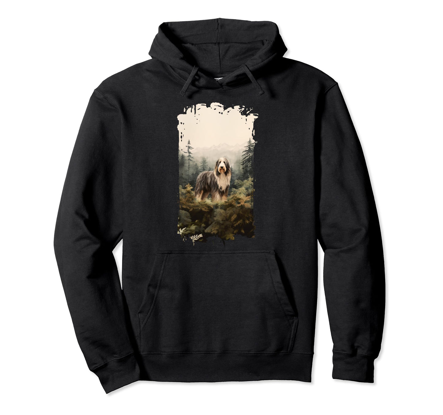 Bearded Collie Mountain Paw Dog Mom Hoodie - Casual Everyday Wear Unisex - T-Shirt, Sweatshirt, Hoodie