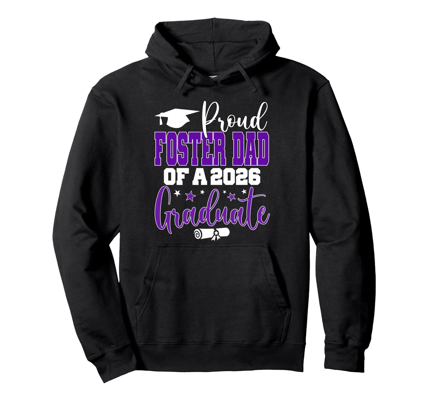 Senior 2026 Proud Foster Dad Class Hoodie - Fun Novelty Design Men Women - T-Shirt, Sweatshirt, Hoodie