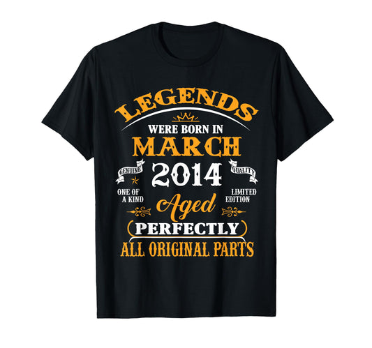 12Th Birthday Gift Legend Born March T-Shirt - Custom Art Print Unisex - T-Shirt, Sweatshirt, Hoodie