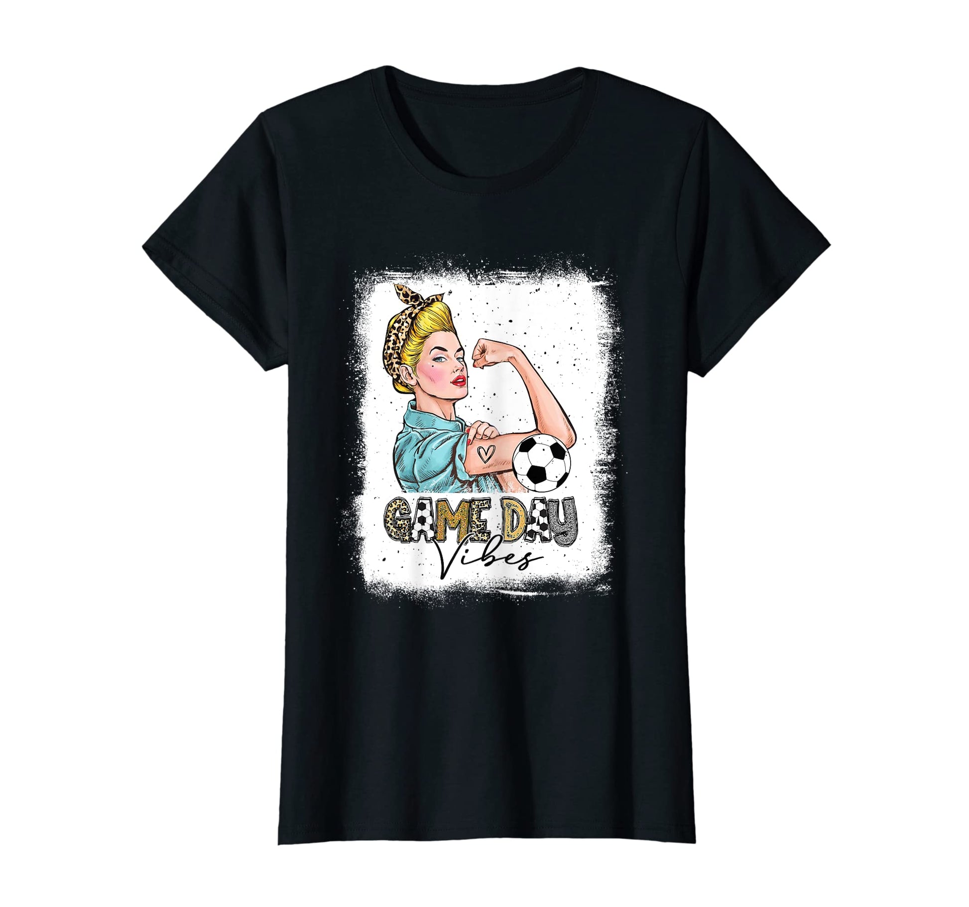 Womens Bleached Soccer Game Day Vibes T-Shirt - Minimalist Print Unisex - T-Shirt, Sweatshirt, Hoodie
