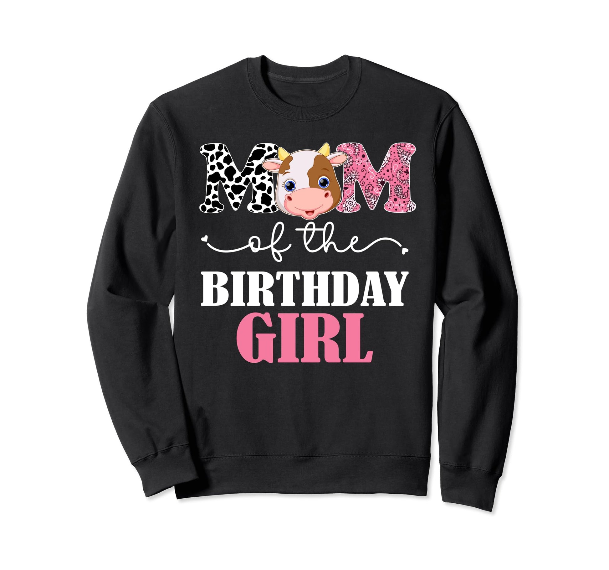 Mom Birthday Farm Cow Mommy Mama 1St Sweatshirt - Unique Graphic Men Women - T-Shirt, Sweatshirt, Hoodie