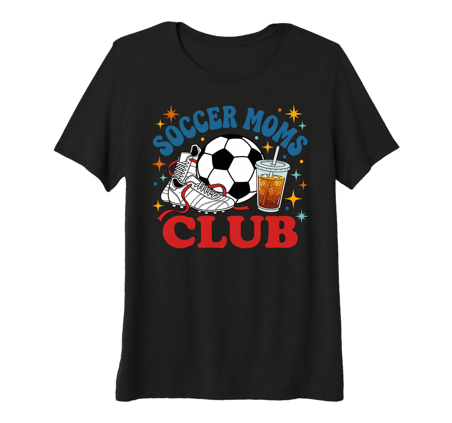 Womens Soccer Moms Club Fun Game Day T-Shirt - Unique Graphic for Adults - T-Shirt, Sweatshirt, Hoodie