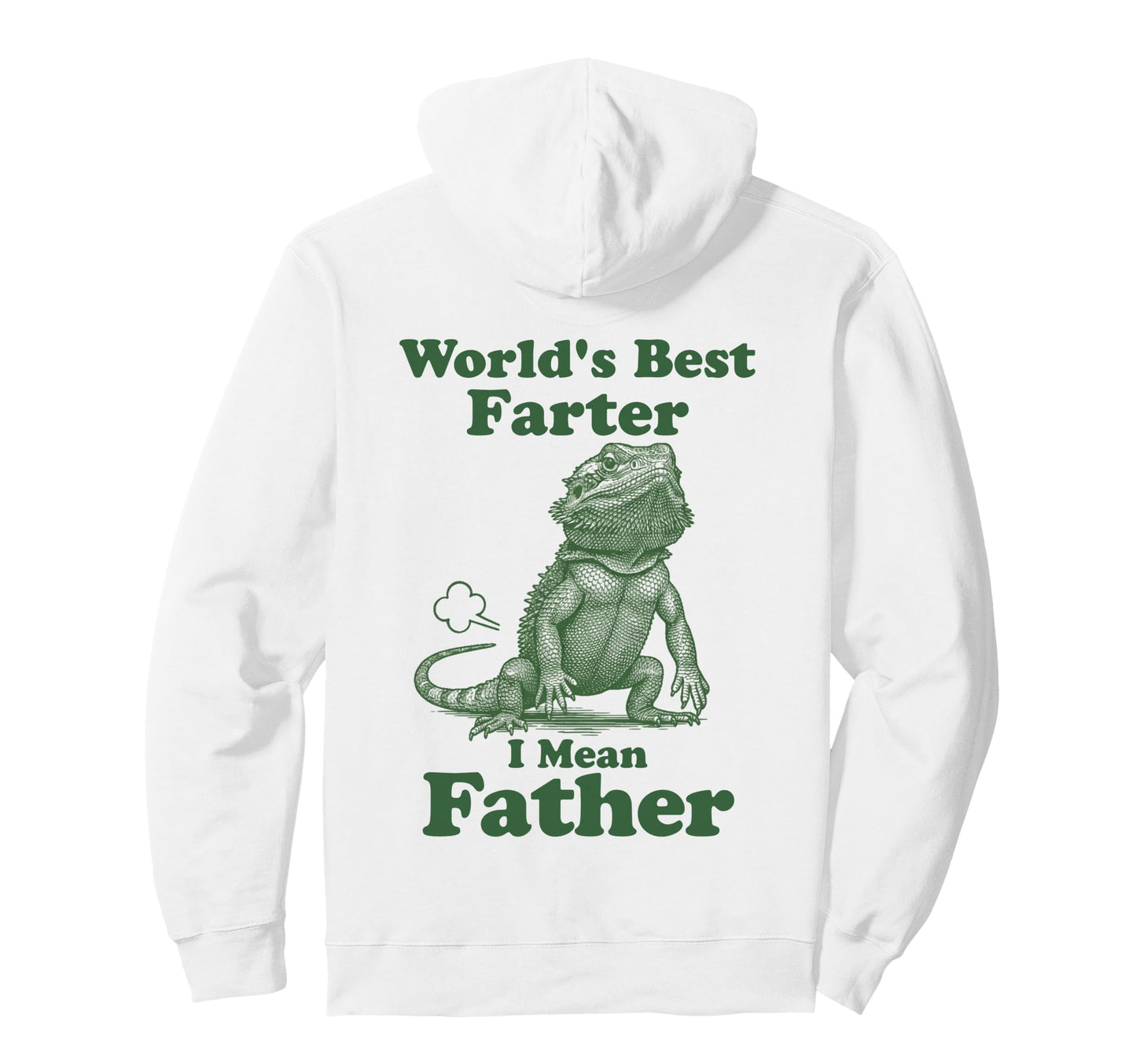 Bearded Dragon Worlds Best Farter Father Hoodie - Custom Art Print Unisex - T-Shirt, Sweatshirt, Hoodie