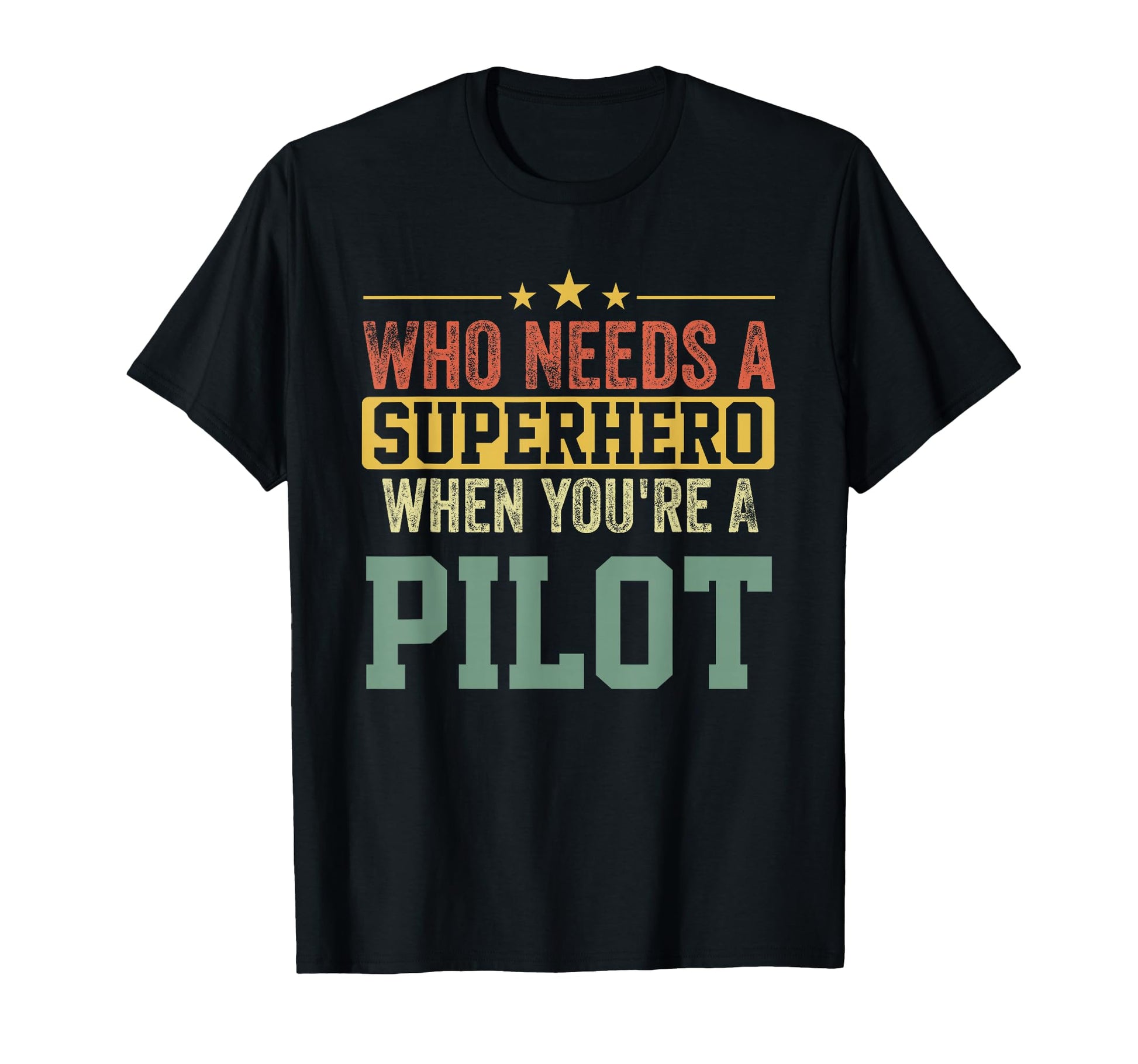 Funny Pilot Superhero Dad T-Shirt - Aesthetic Graphic Unisex - T-Shirt, Sweatshirt, Hoodie