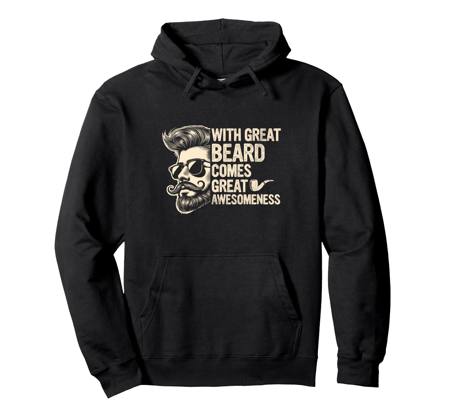 Bearded Dad Daddy Great Beard Comes Great Hoodie - Unique Graphic Unisex - T-Shirt, Sweatshirt, Hoodie
