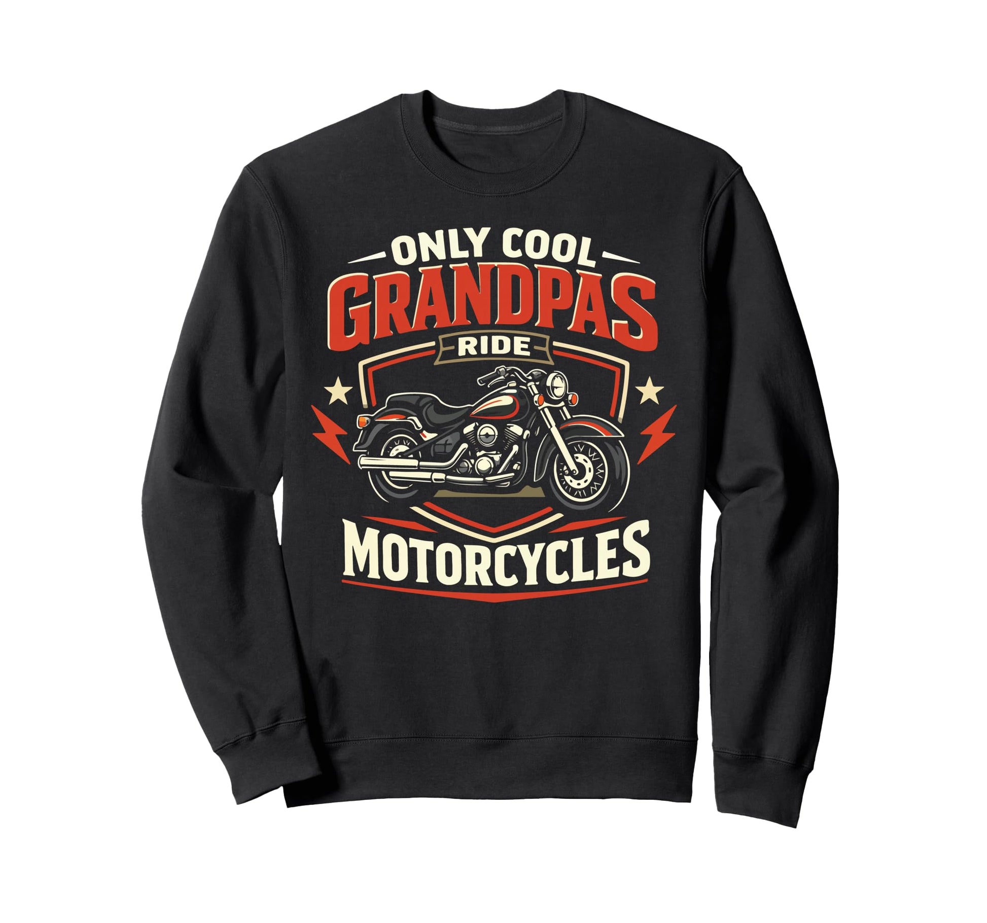 Motorcycle Biker Grandpa Only Sweatshirt - Casual Everyday Wear for Adults - T-Shirt, Sweatshirt, Hoodie