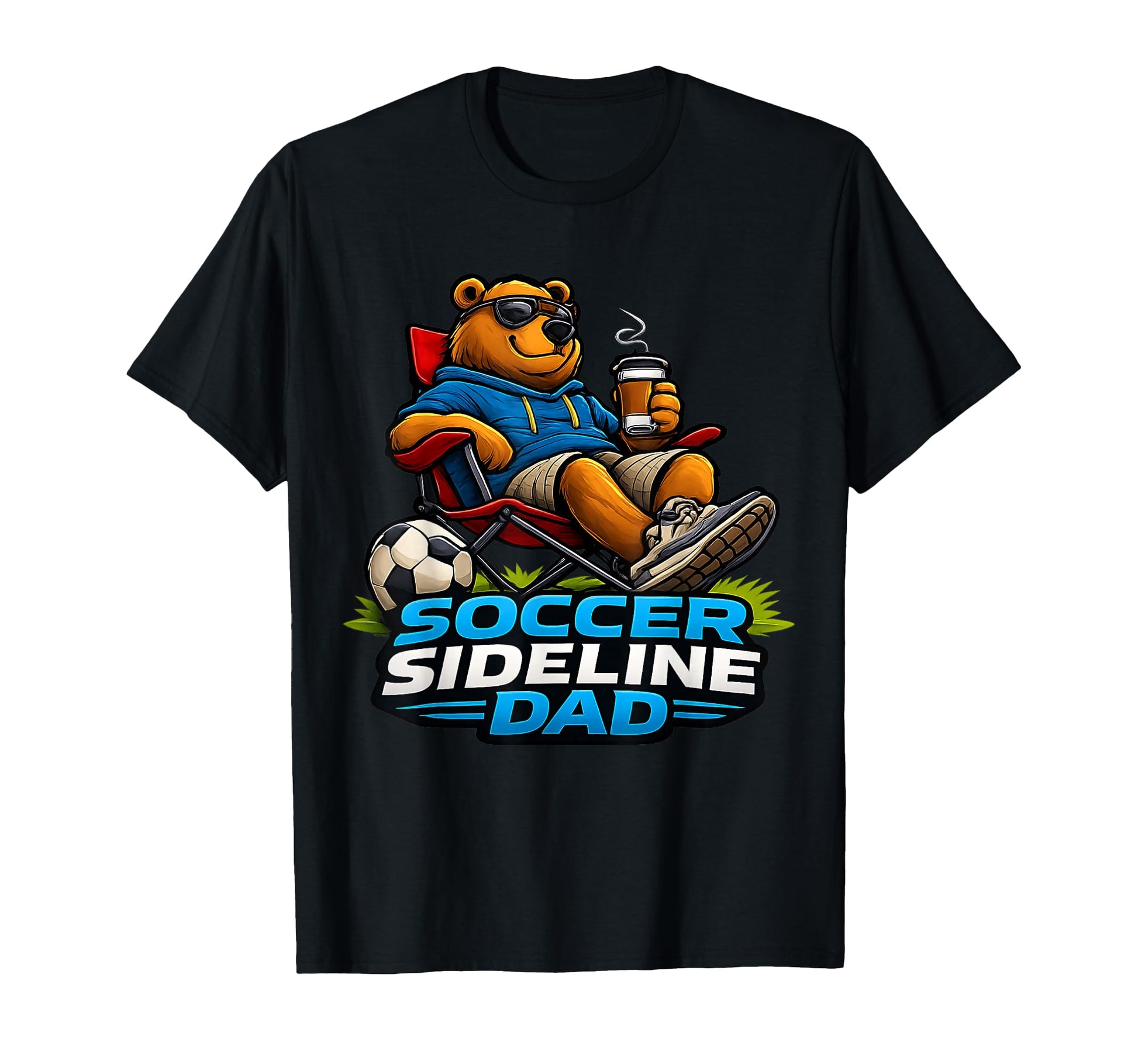 Soccer Sideline Dad Funny Sports Parent T-Shirt - Trendy Graphic Unisex - T-Shirt, Sweatshirt, Hoodie