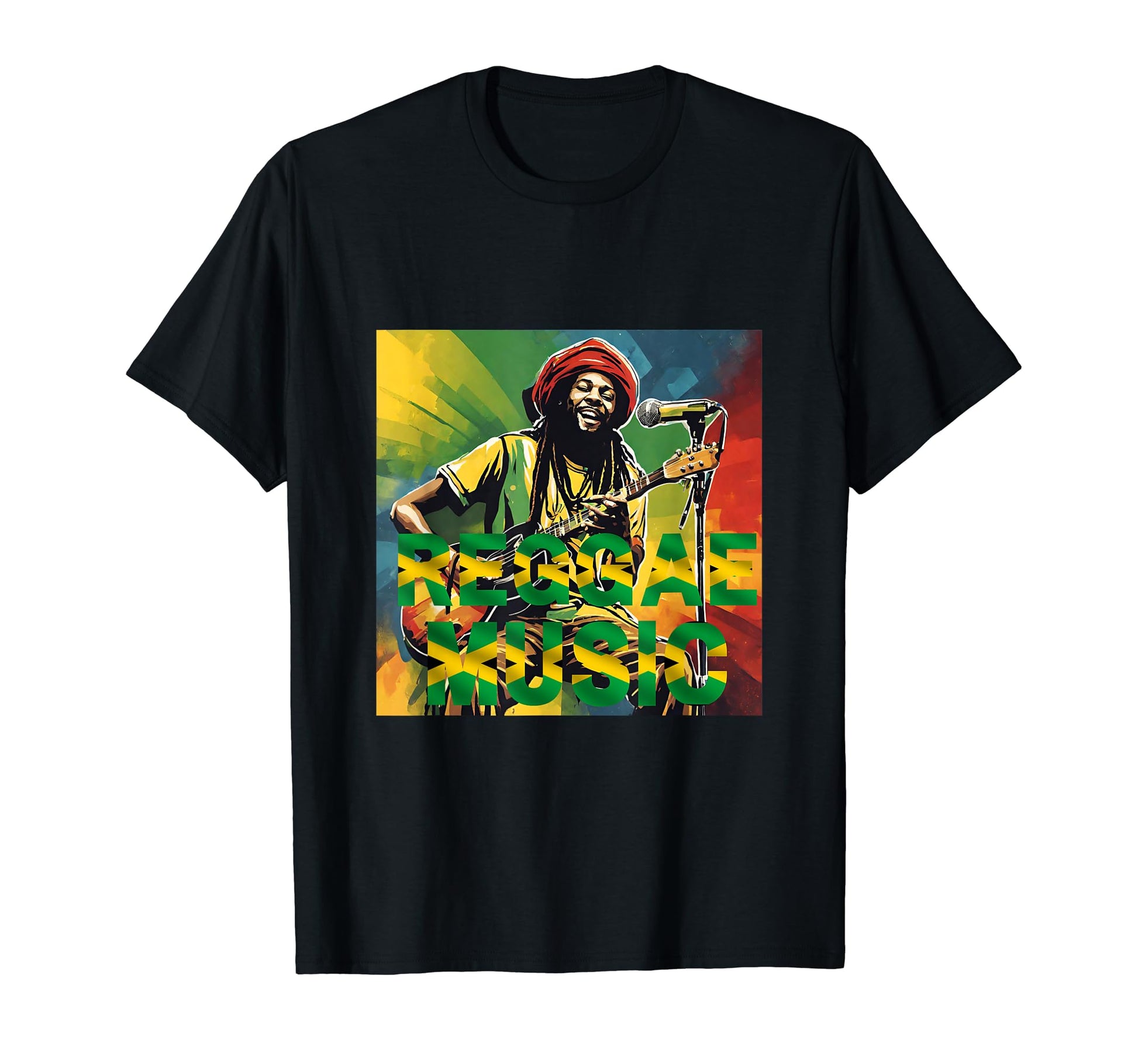 I Love Jamaica Reggae Musician T-Shirt - Casual Everyday Wear Men Women - T-Shirt, Sweatshirt, Hoodie