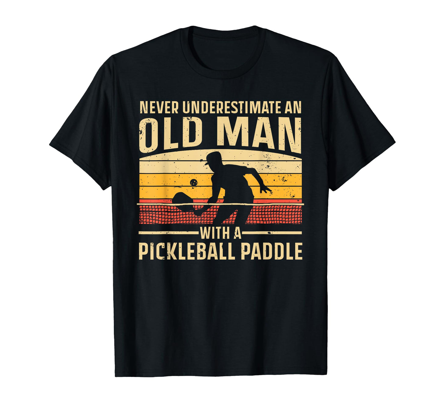 Pickleball Art Grandpa Paddle T-Shirt - Aesthetic Graphic for Adults - T-Shirt, Sweatshirt, Hoodie