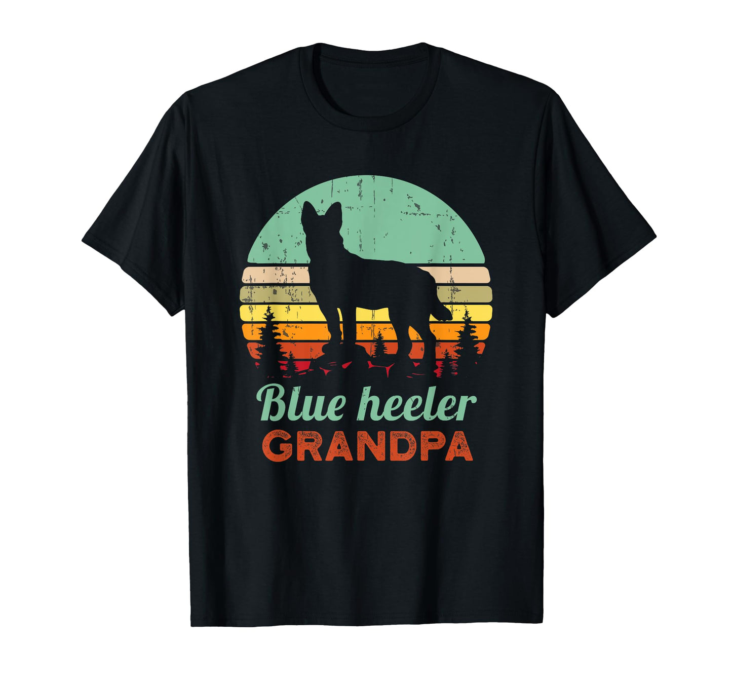 Blue Heeler Grandpa Australian Cattle T-Shirt - Trendy Graphic for Adults - T-Shirt, Sweatshirt, Hoodie